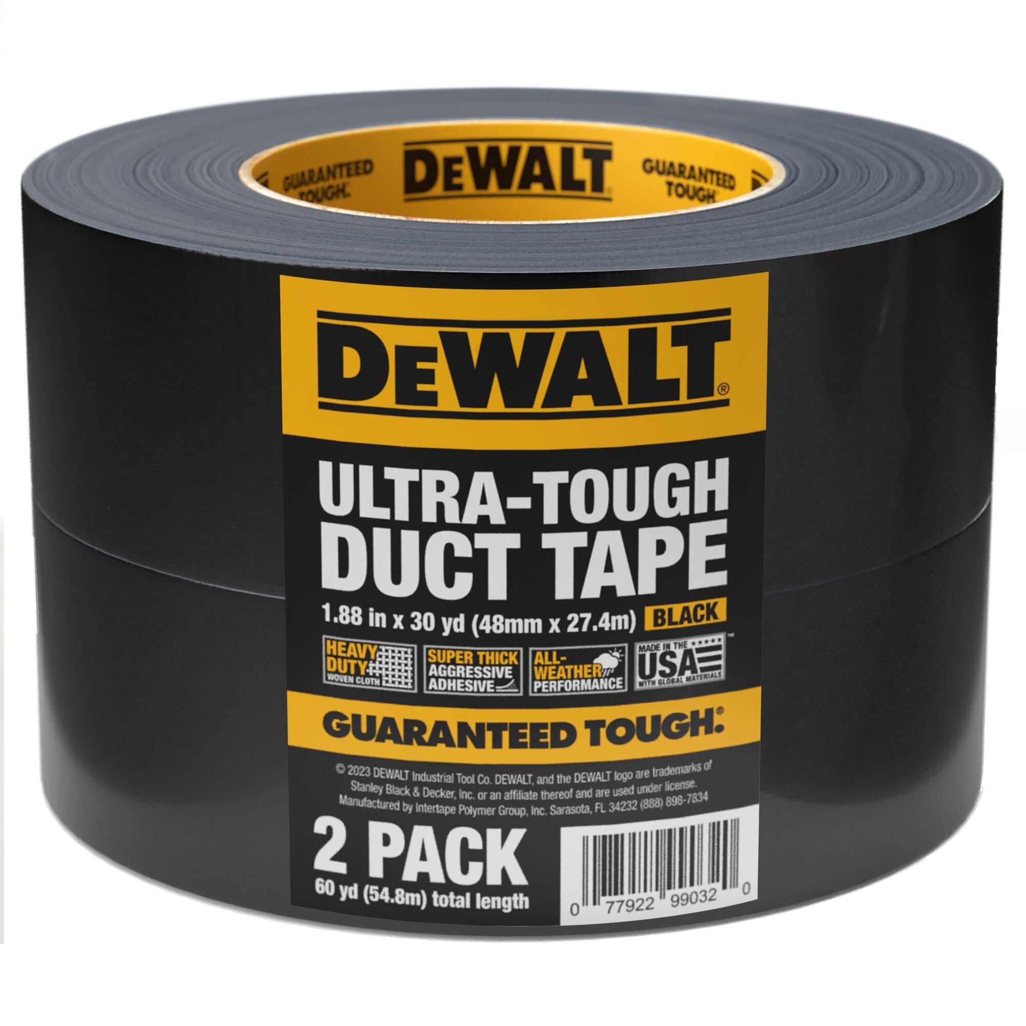 Dewalt Ultra Tough Black Duct Tape Pack In X Yd Dewalt