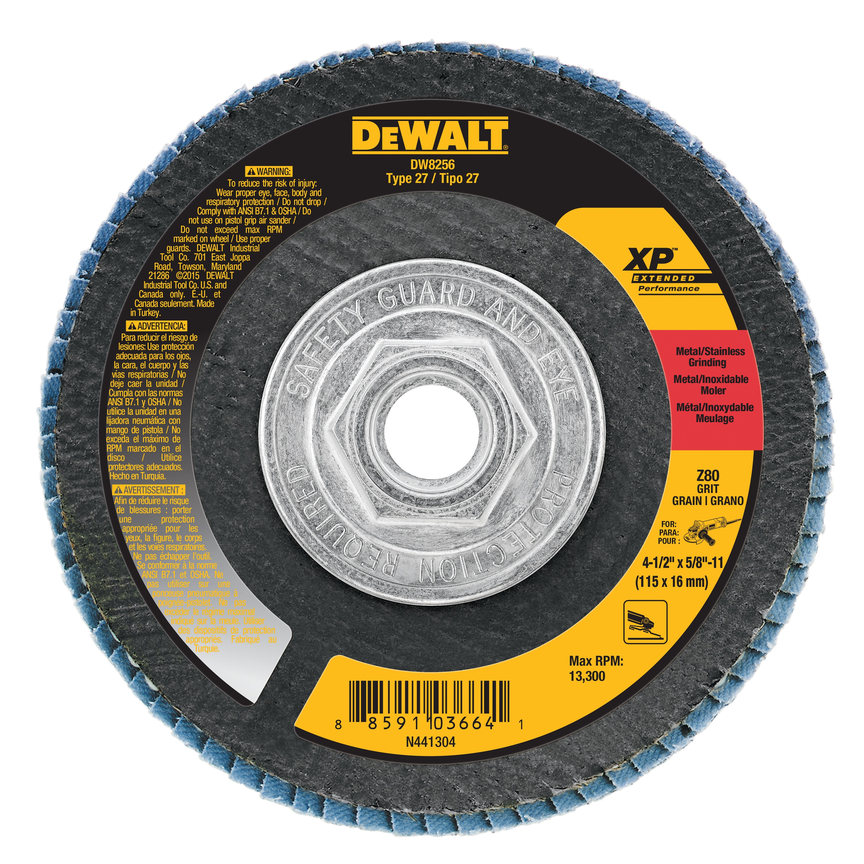 4 1 2 X 5 8 11 80g Xp Flap Disc Dw56 Dewalt