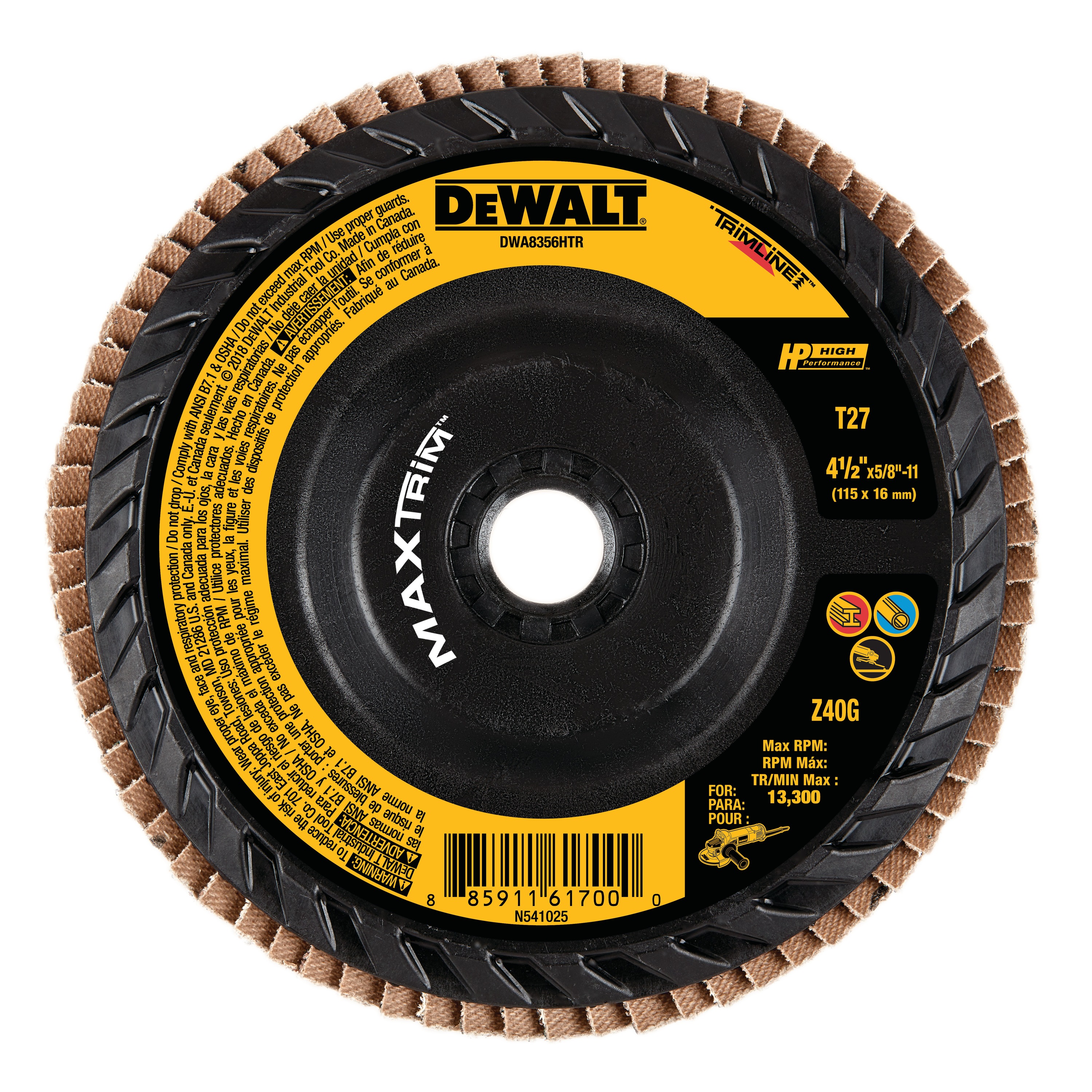 Hp Maxtrim Trimmable Backer Flap Disc Dwa56htr Dewalt