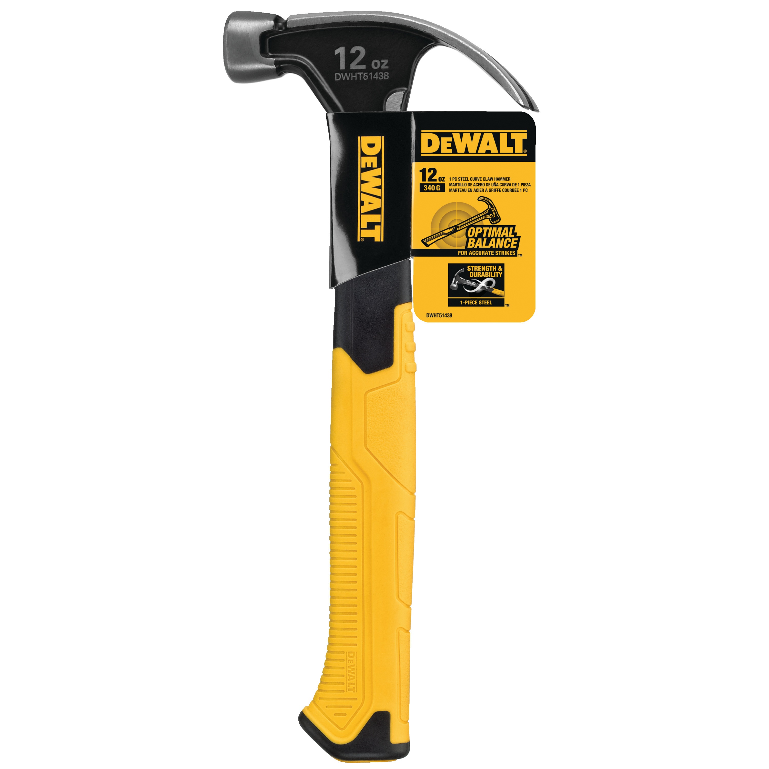 12 Oz 1 Pc Steel Hammer Dwht51438 Dewalt