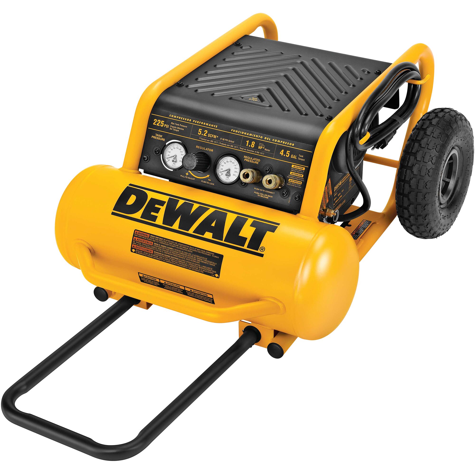 1.6 HP Continuous 225 PSI 4.5 Gallon Compressor DEWALT