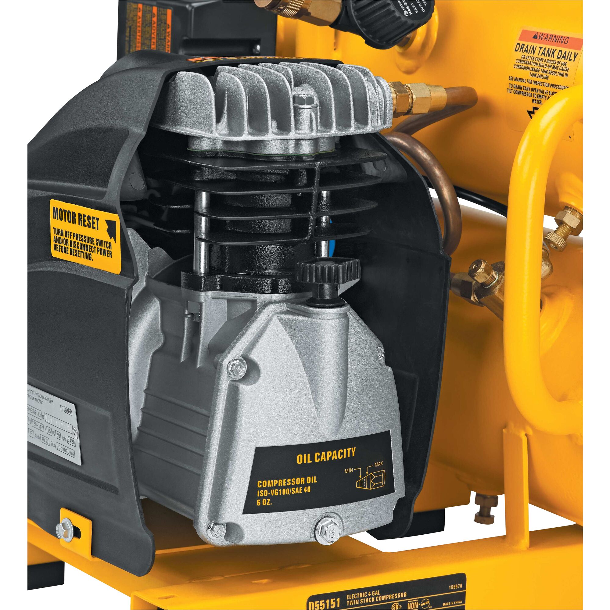 1.1 HP Continuous 4 Gallon Electric Hand Carry Compressor DEWALT