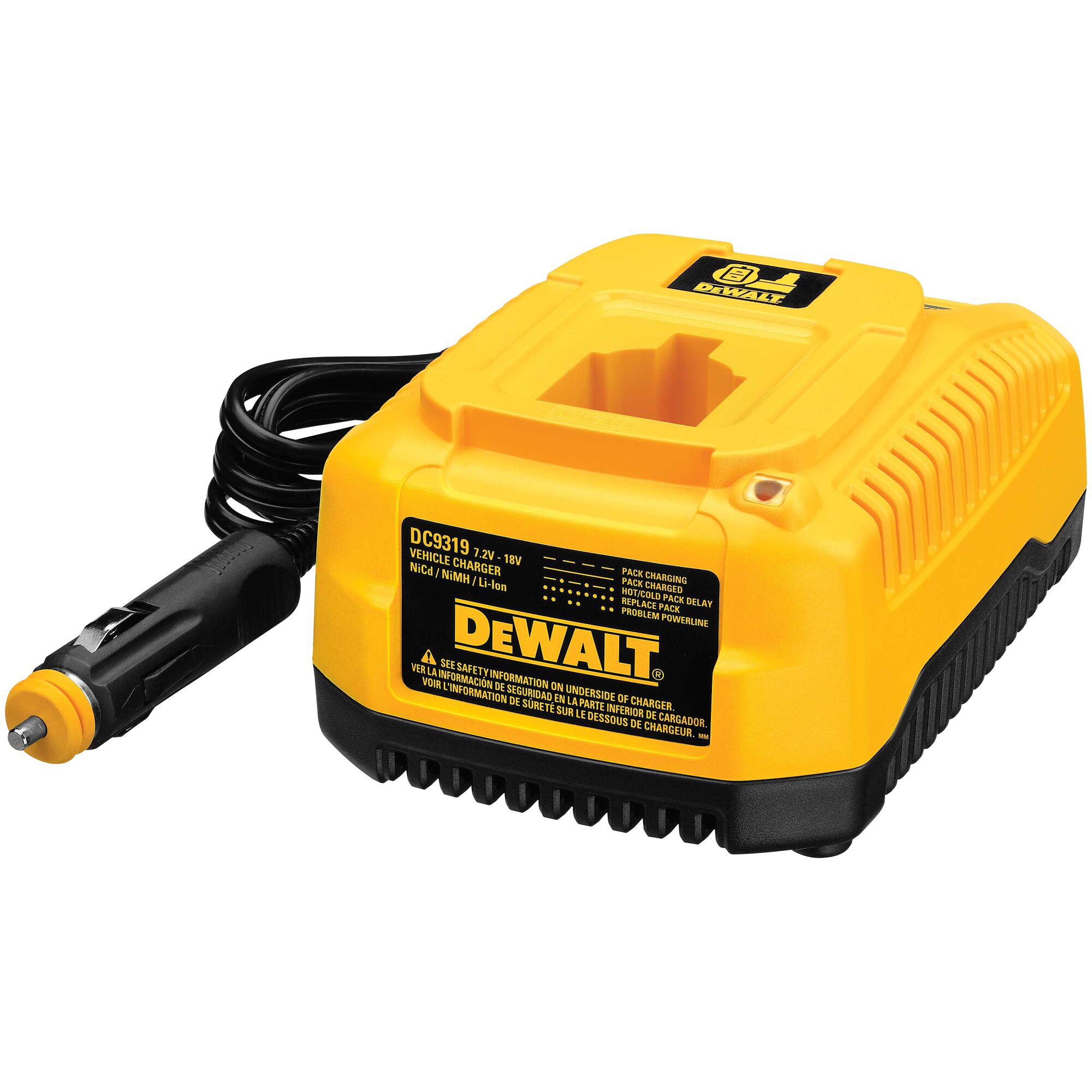 7.2V 18V NiCd NiMH Li Ion 1 Hour Vehicle Charger DEWALT