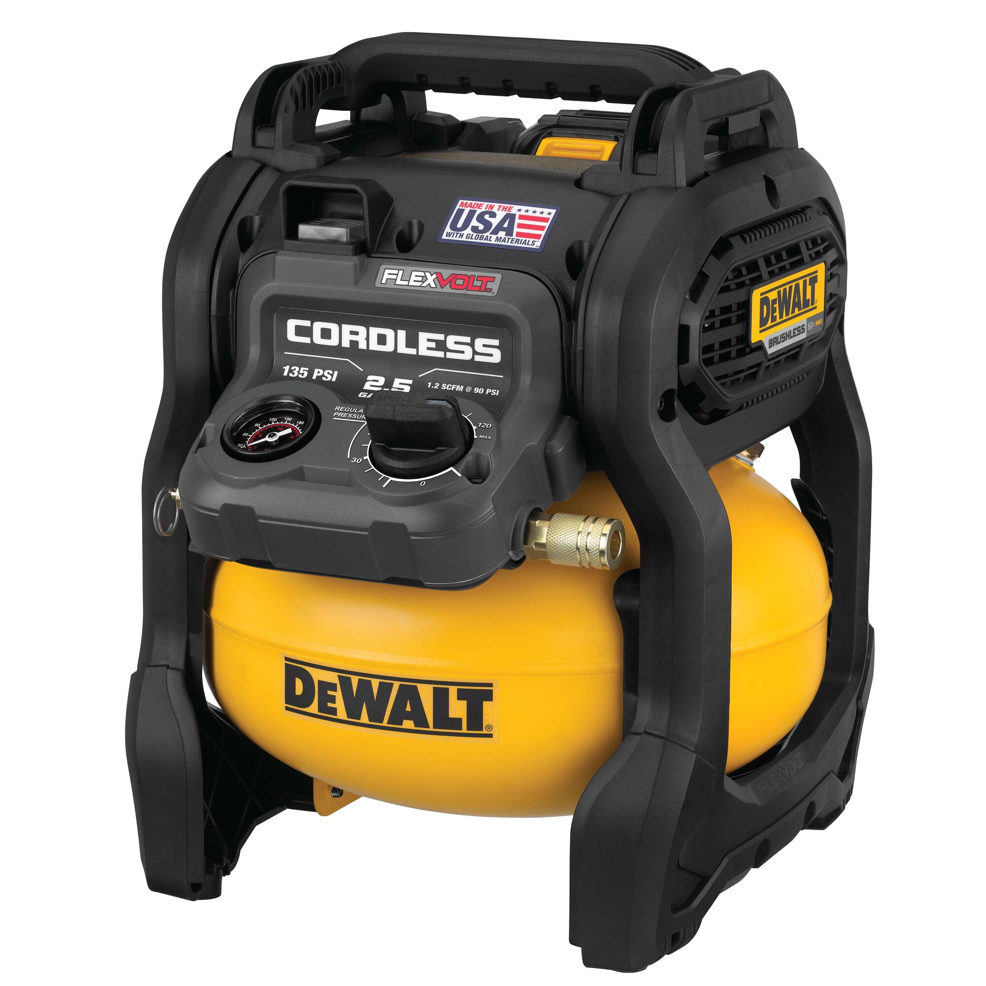 60V MAX FLEXVOLT 2.5 Gallon Cordless Air Compressor Kit DEWALT