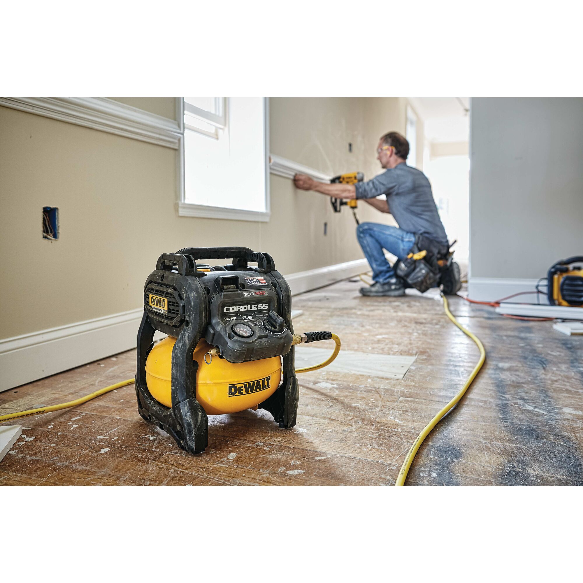 Cordless 2024 dewalt compressor