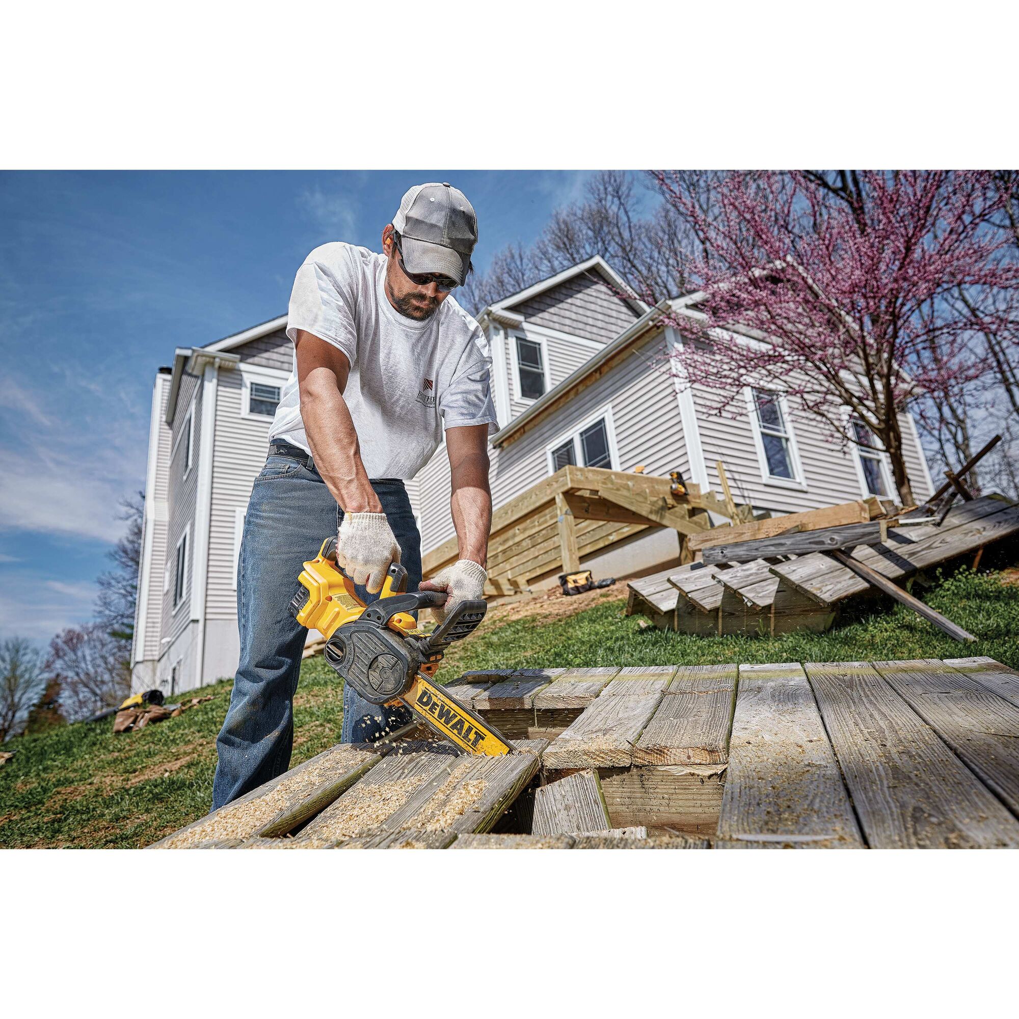 Dewalt battery powered online chainsaw