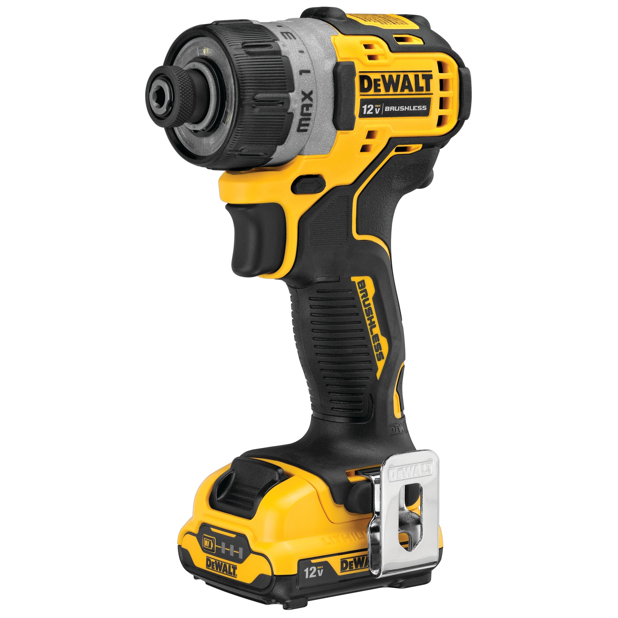 XTREME 12V MAX Brushless Cordless 1 4 in Screwdriver Kit DEWALT