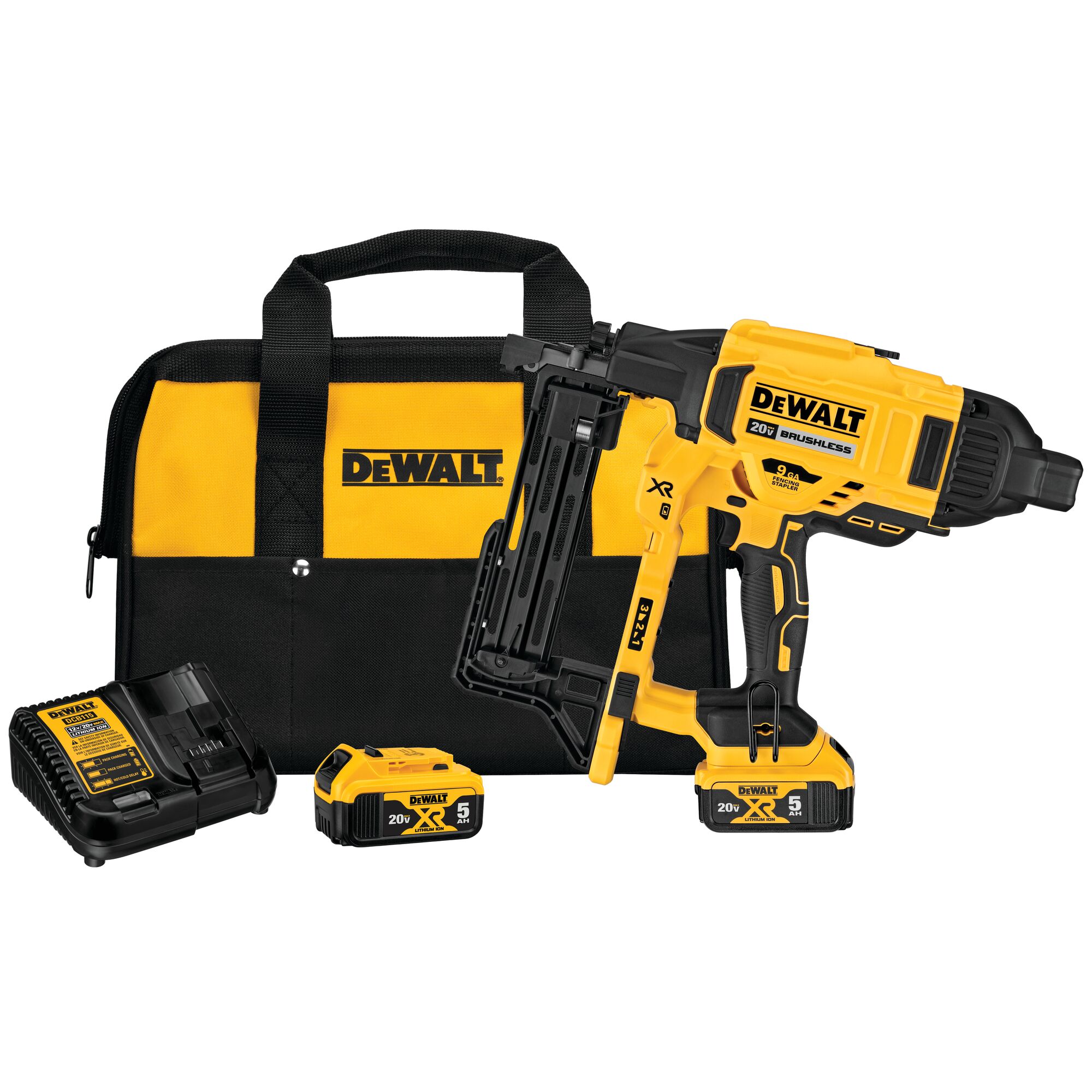 20V MAX XR 9 GA Cordless Fencing Stapler Kit DEWALT