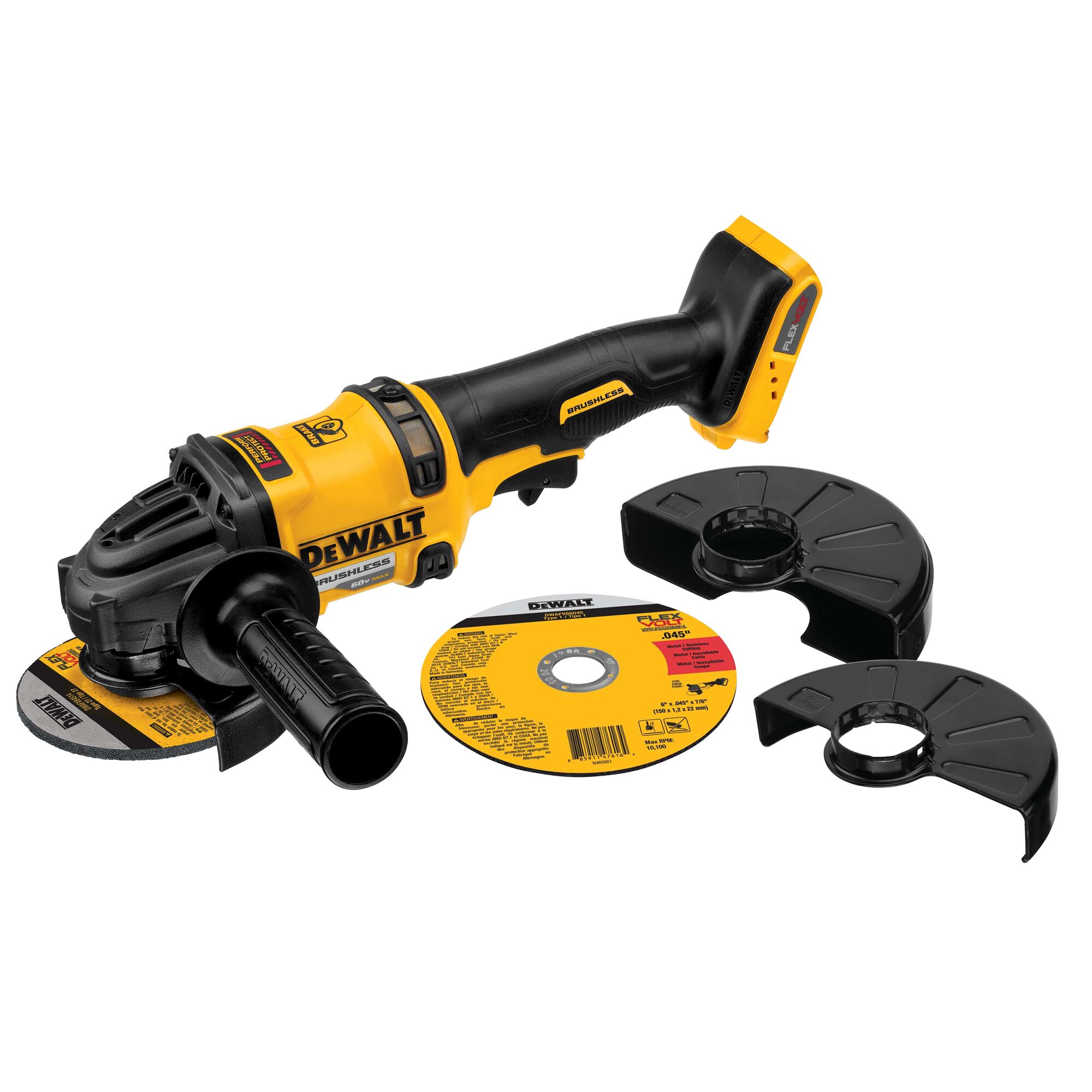 60V MAX Brushless Cordless 4.5 in Grinder Tool Only DEWALT