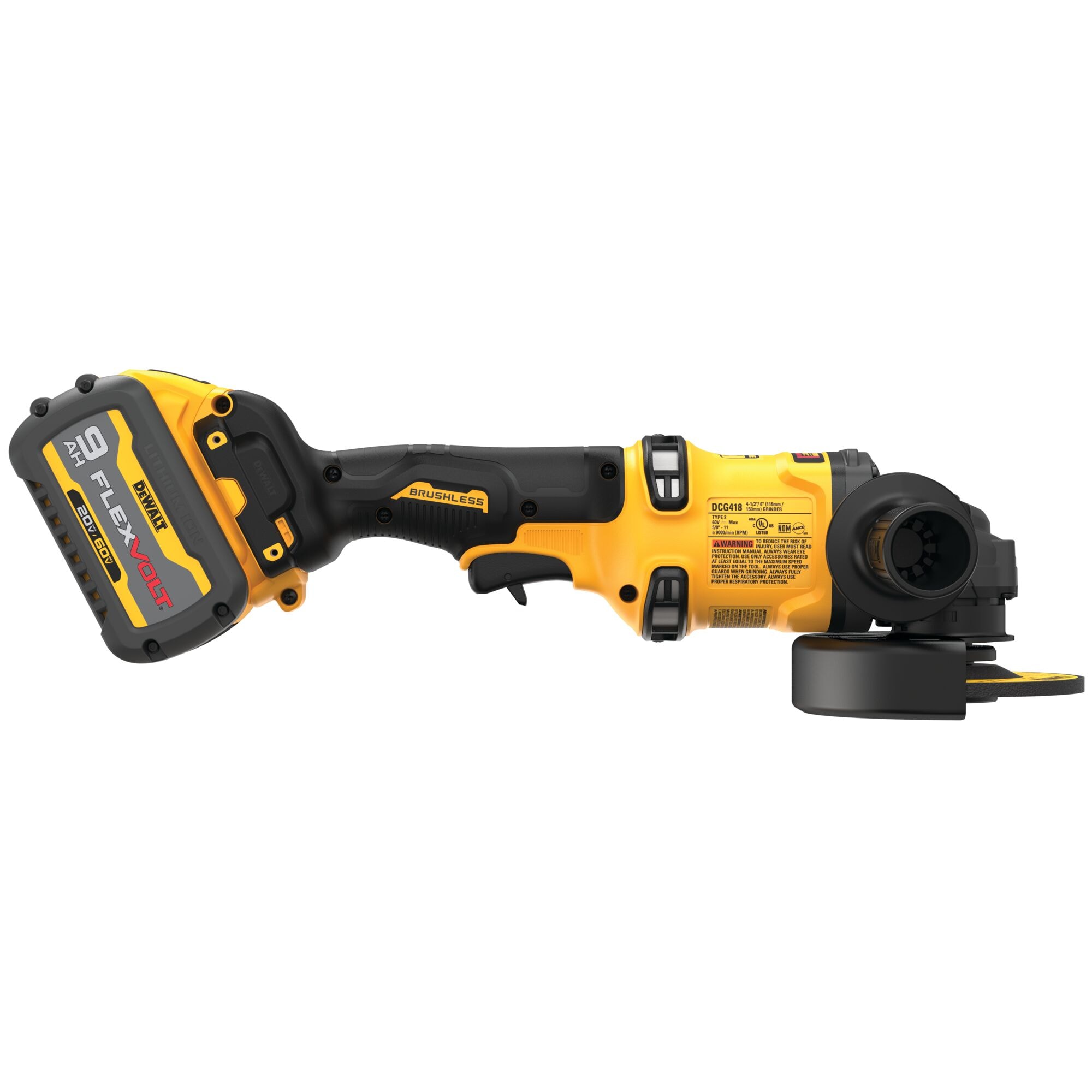 60V MAX Brushless Cordless 4 1 2 in. 6 in. Grinder with