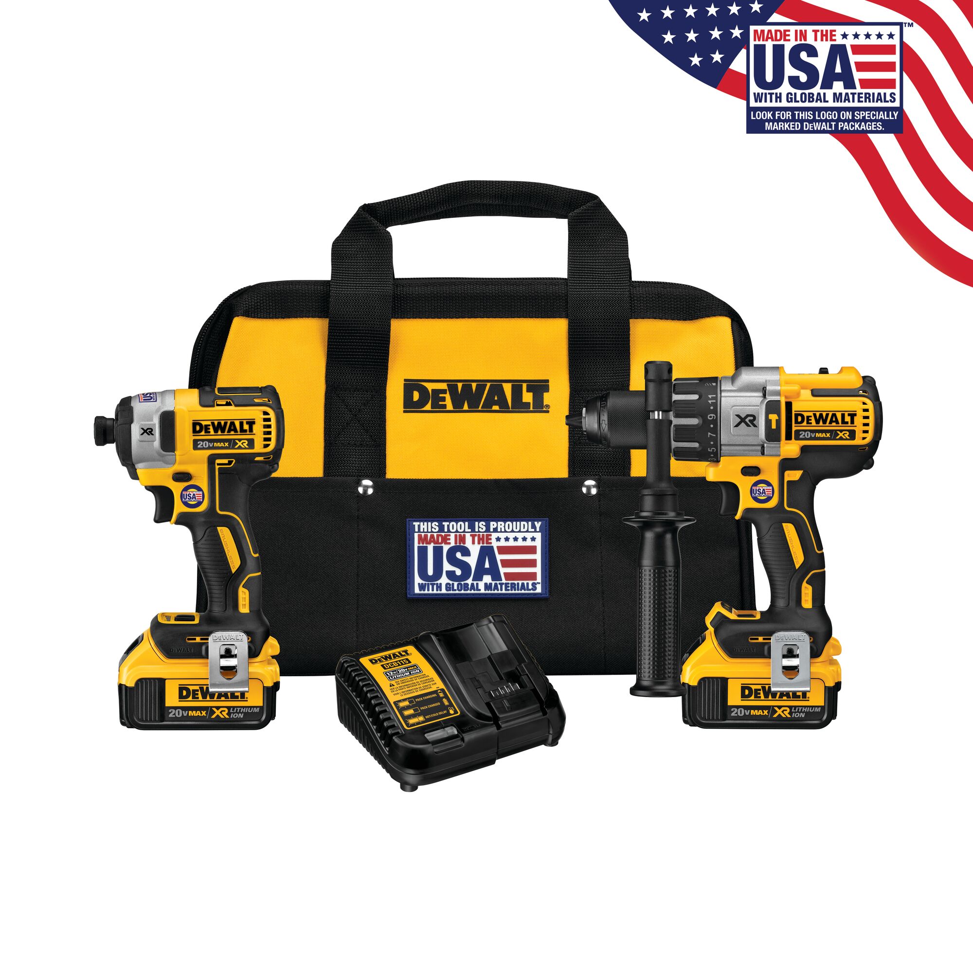 Dewalt 18v brushless 2 piece 2 x 4.0 ah combo kit online dck2030m2xe