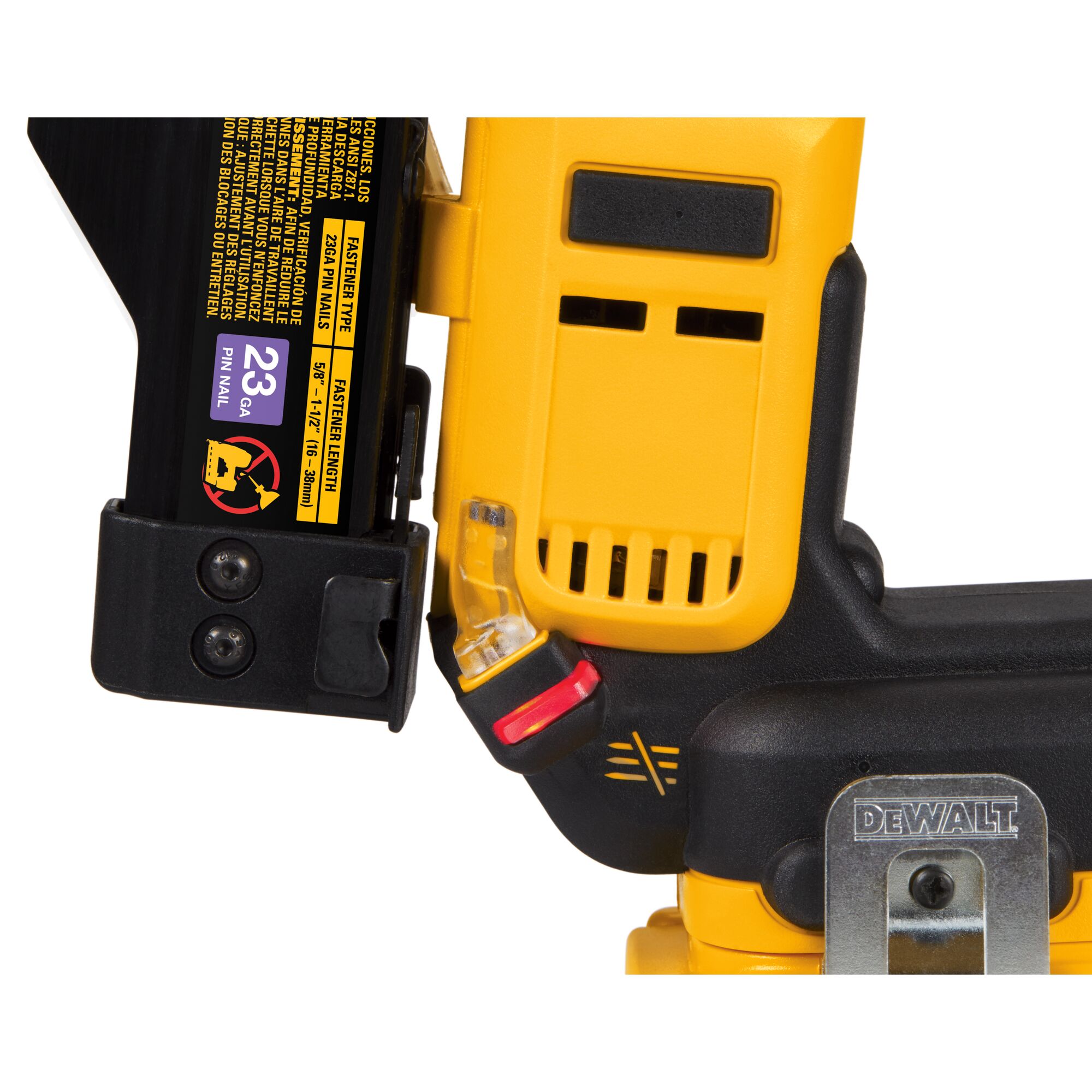 Dewalt 23 gauge pin best sale nailer 20v