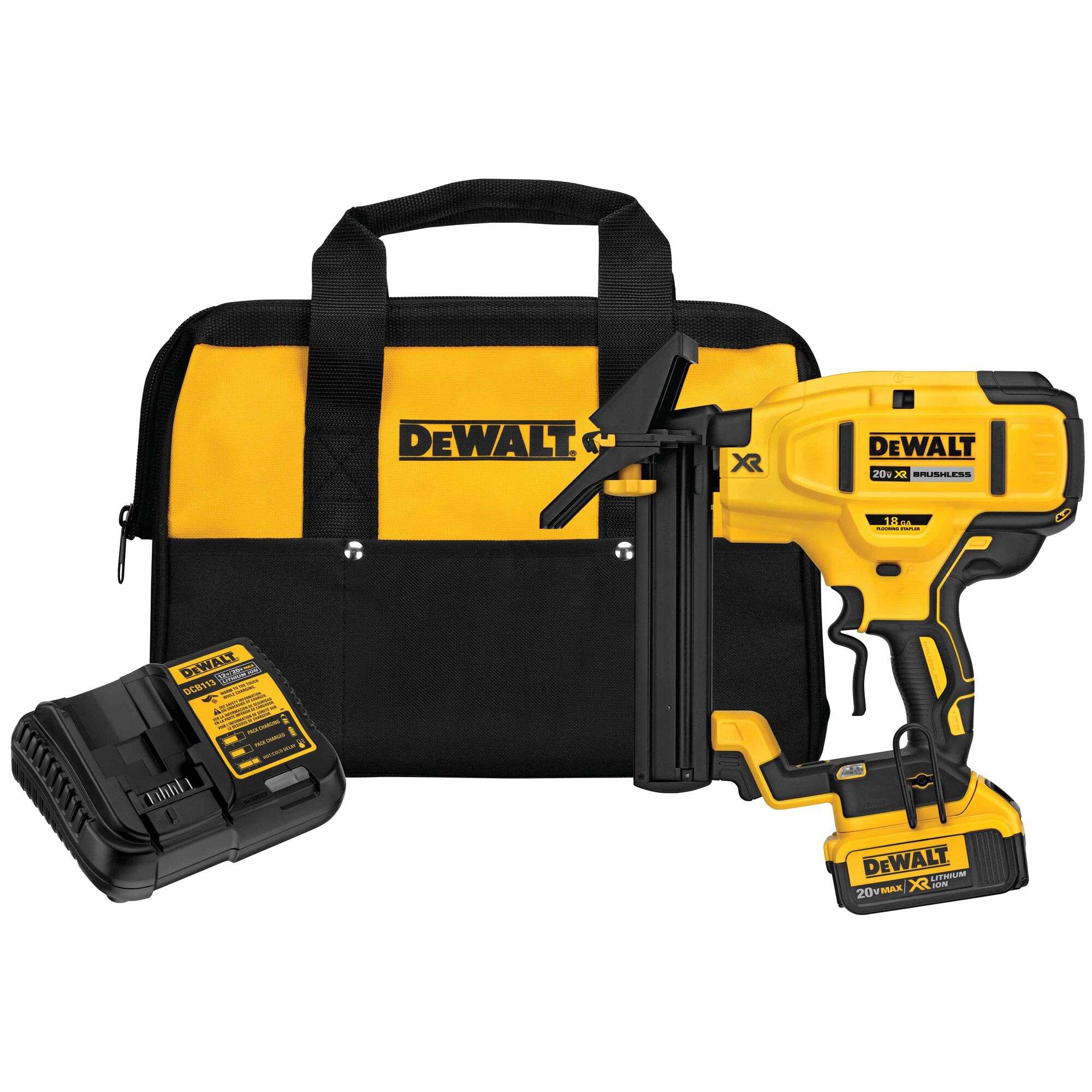 20V MAX XR 18 GA Cordless Flooring Stapler DEWALT