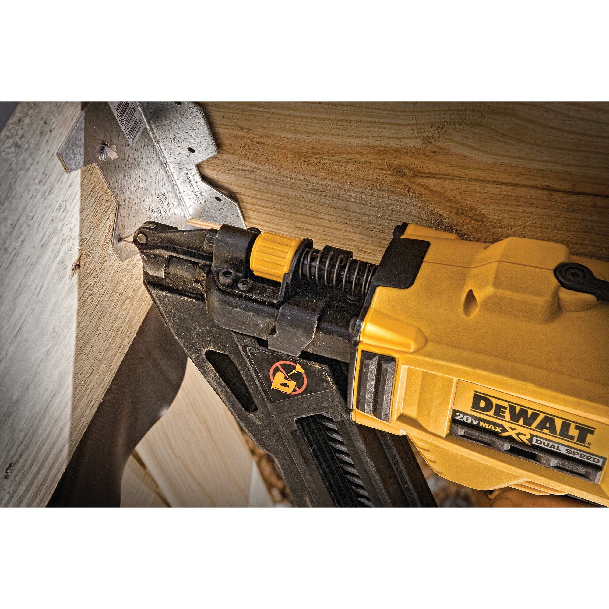 Dewalt cordless metal connector nailer hot sale