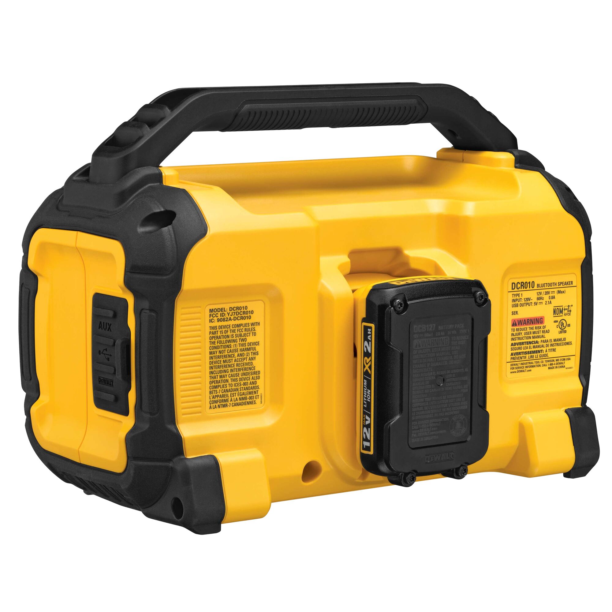 12V 20V MAX Jobsite Bluetooth Speaker DEWALT