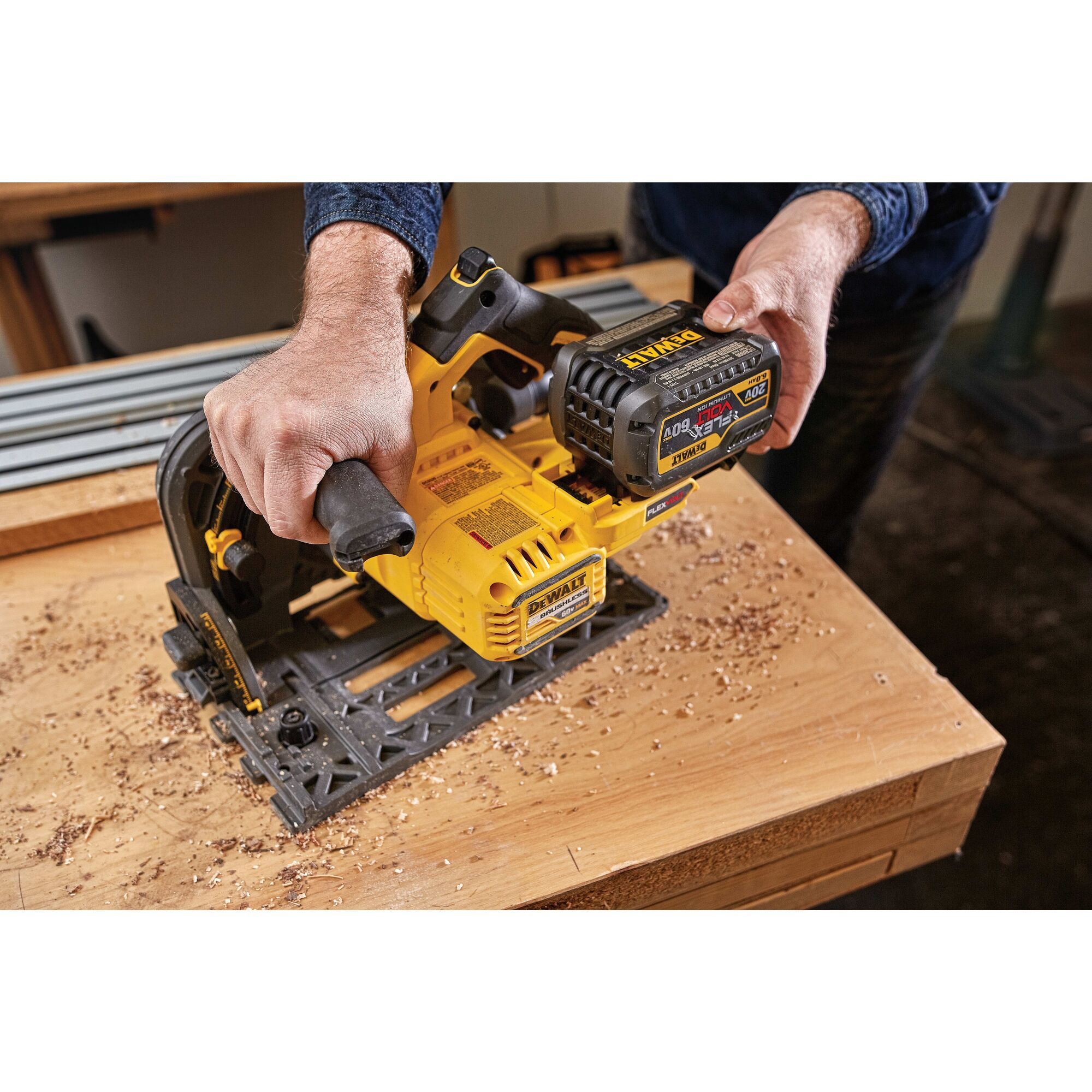 60V MAX Brushless 6 1 2 in TRACKSAW Kit Powered by FLEXVOLT