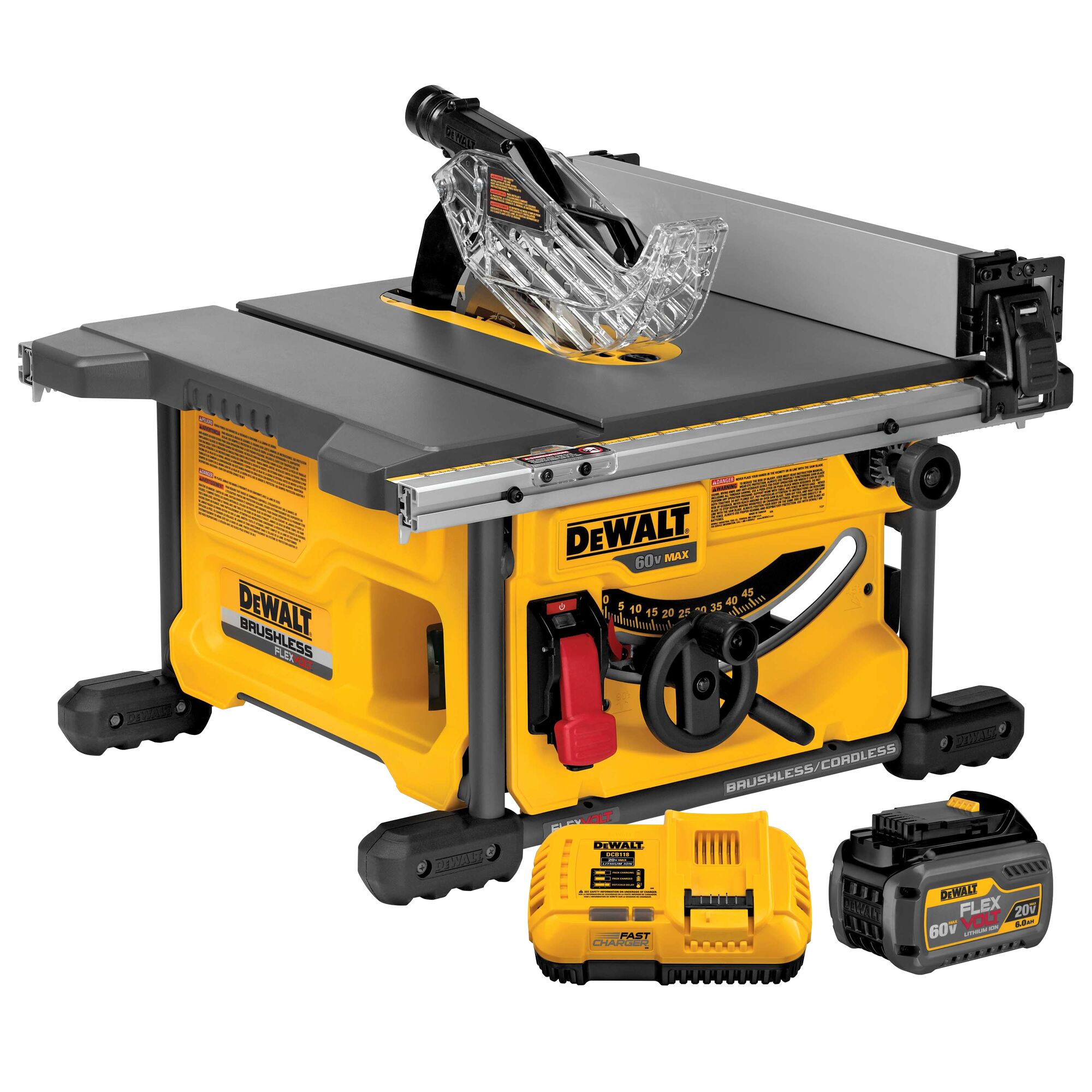 FLEXVOLT 60V MAX TABLE SAW 1 BATTERY KIT DEWALT