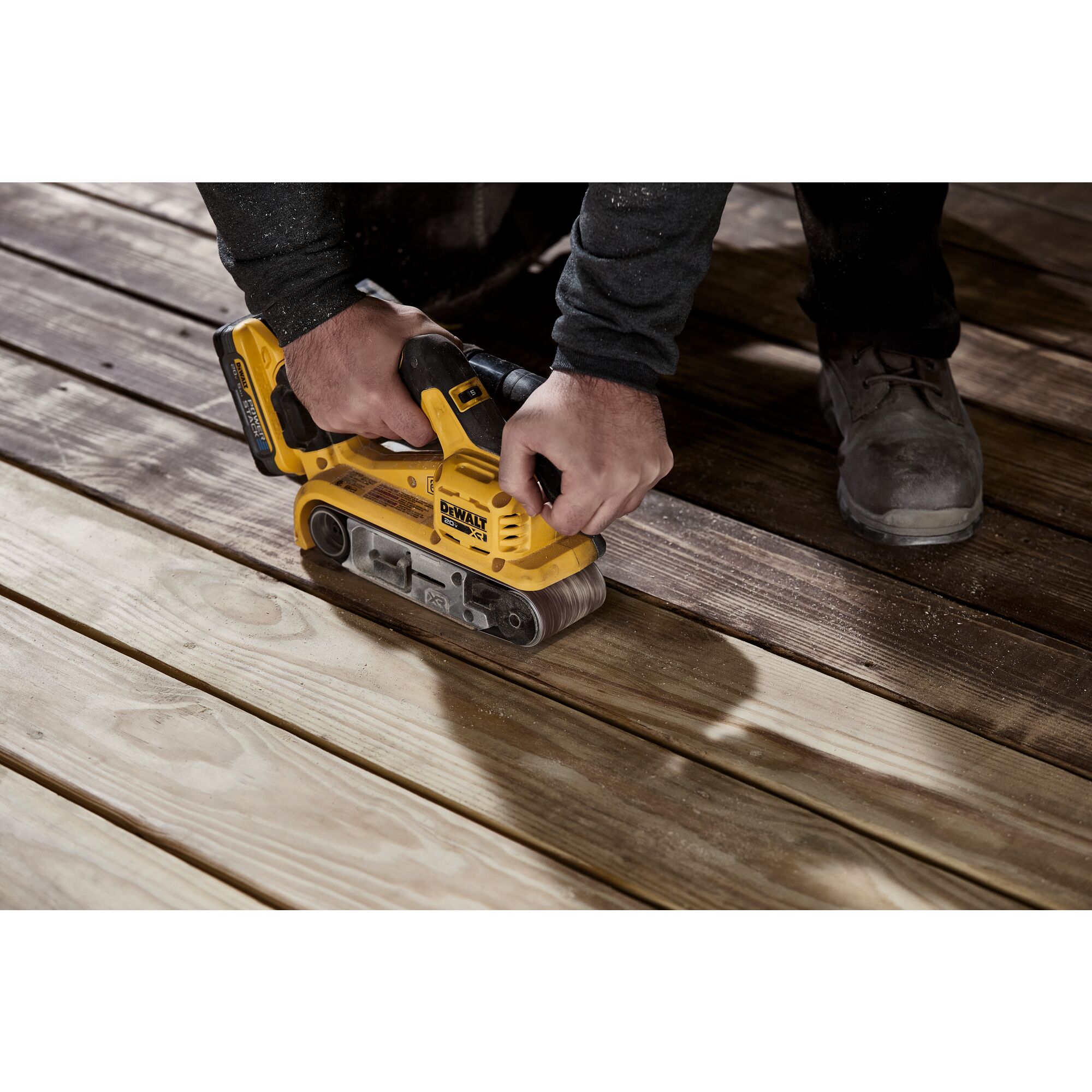 Belt sander online for deck