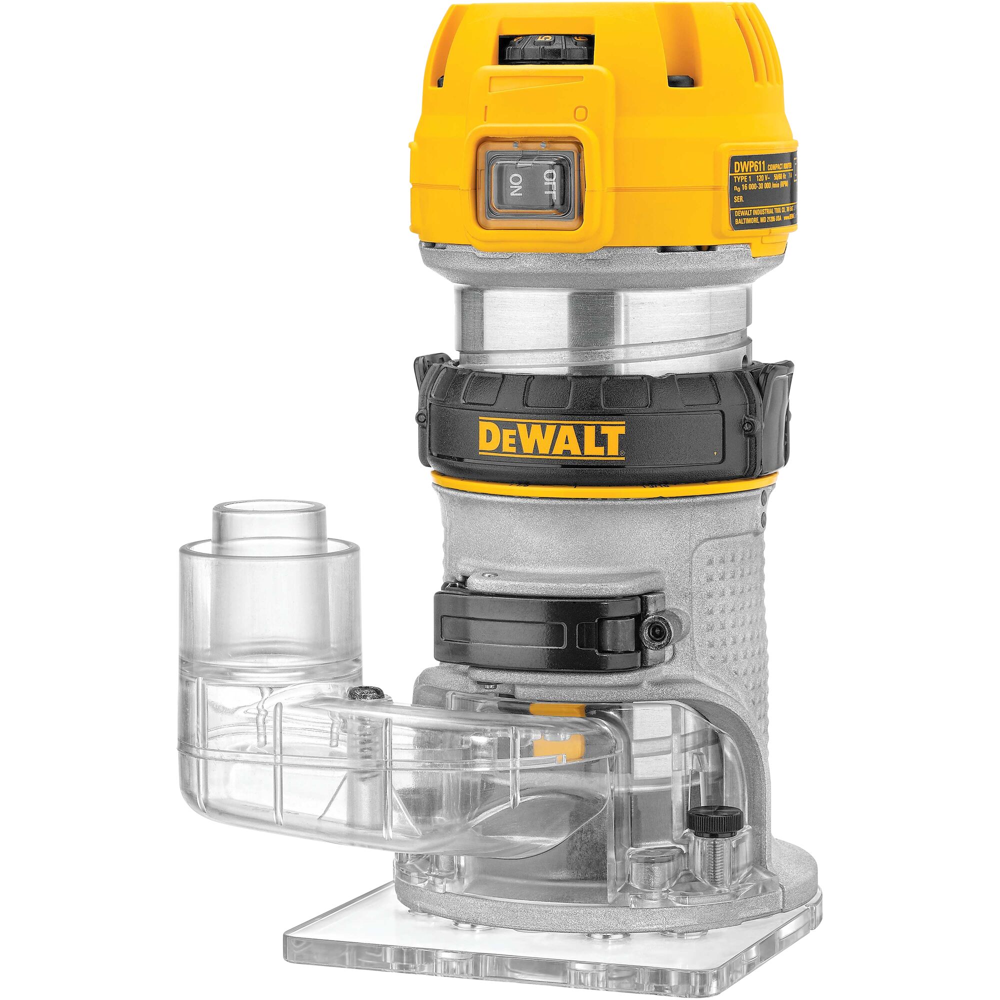 Dewalt cordless 2024 router dust collection