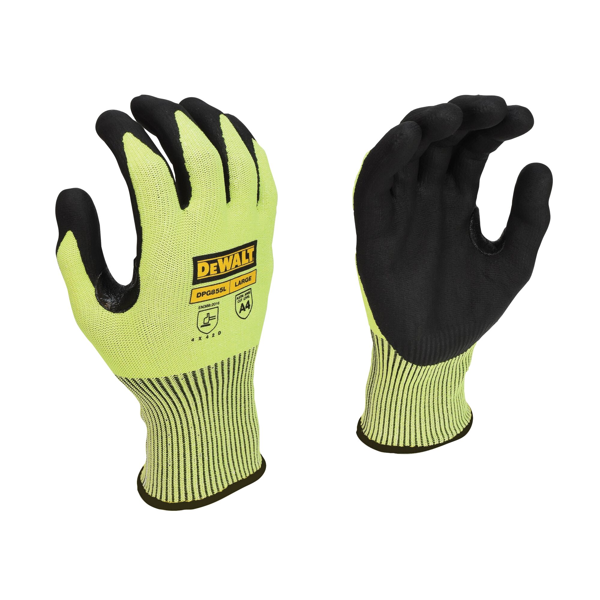 Hi-Vis HPPE Fiberglass Cut Gloves