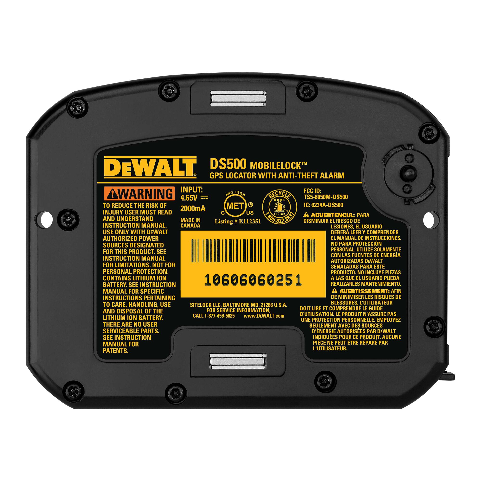 MOBILELOCK GPS Locator With Anti Theft Alarm DEWALT