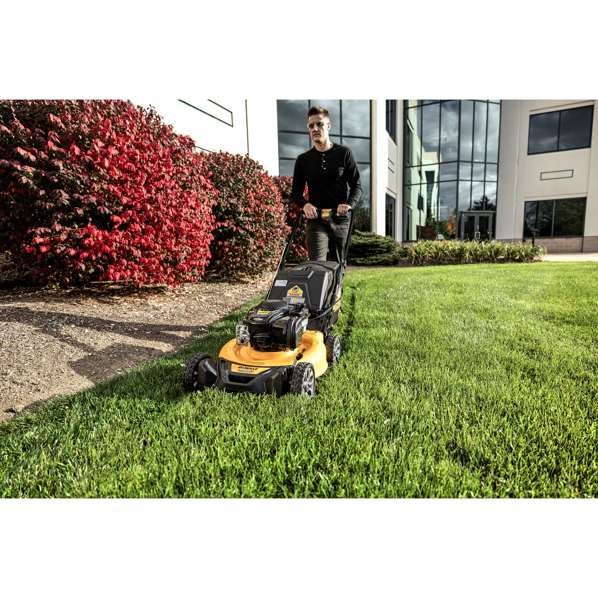 Dewalt lawn best sale mower self propelled