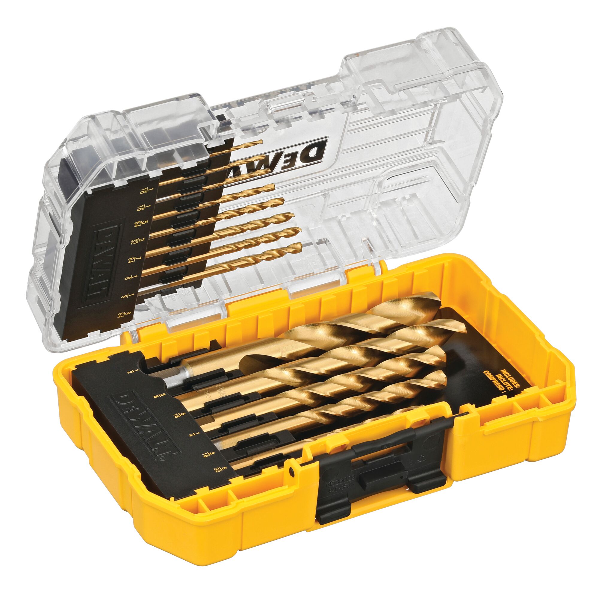 14PC Titanium Speed Tip Drill Bit Set DEWALT