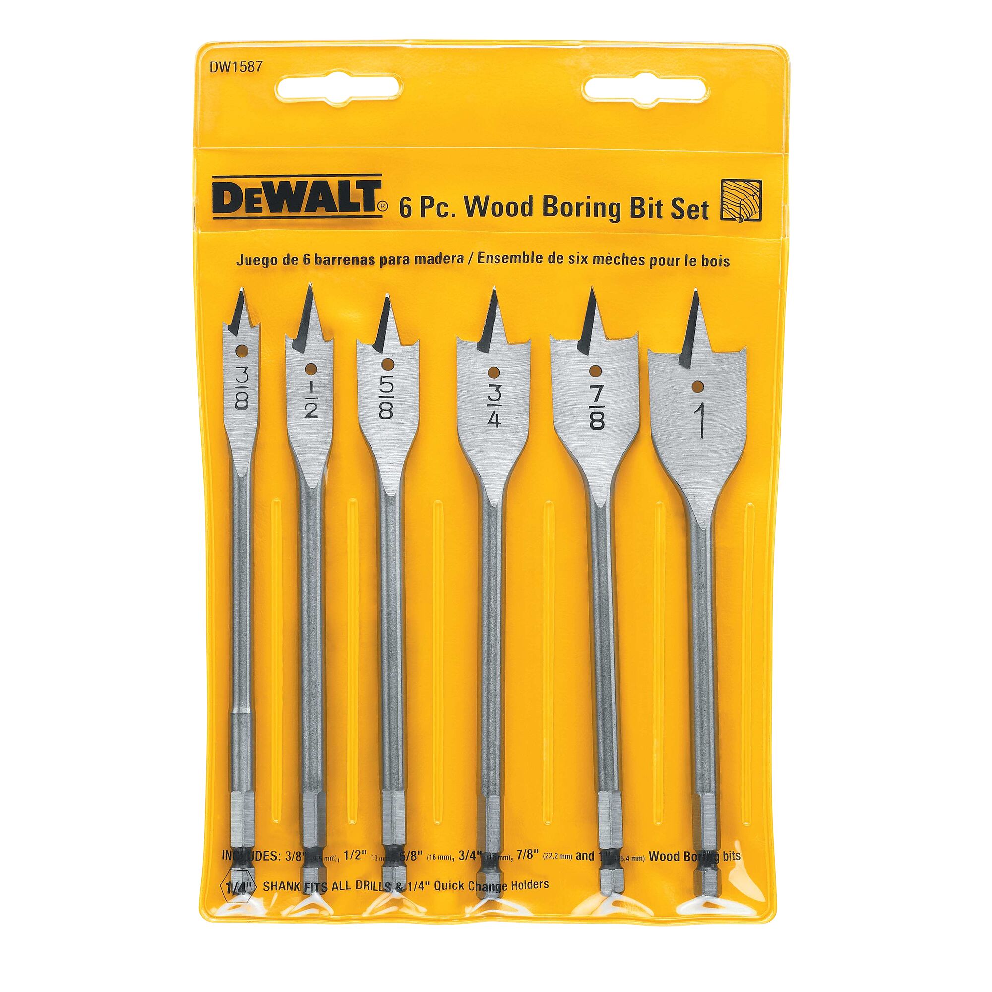 6 PC. Spade Bit Set DEWALT