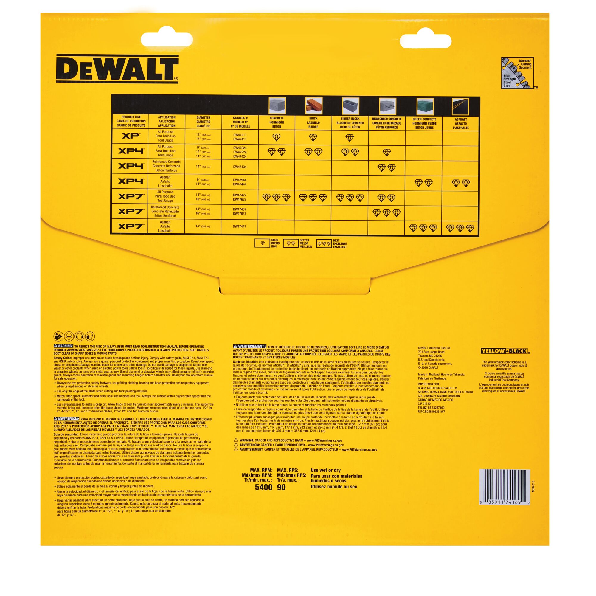 XP All Purpose Segmented Diamond Blades DEWALT