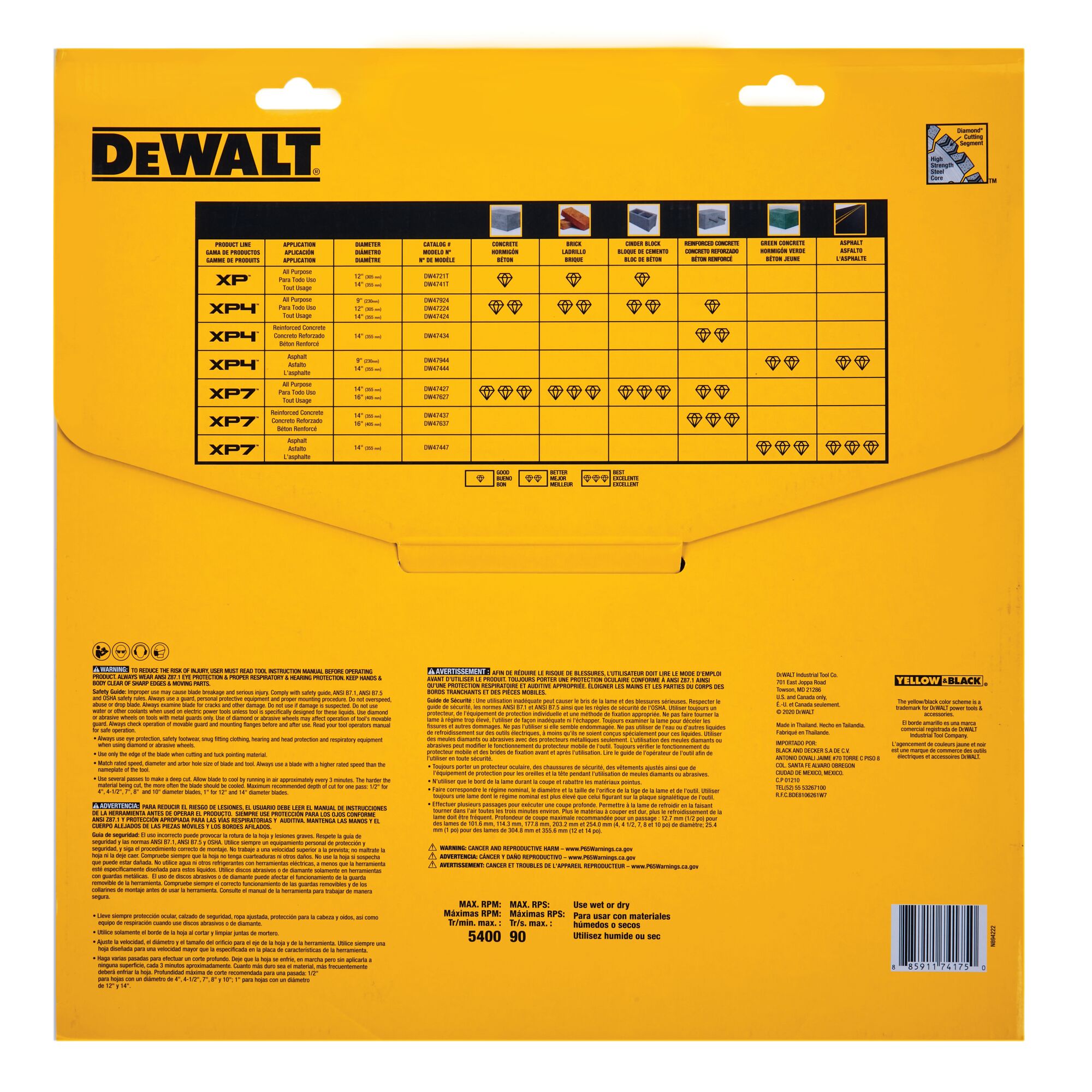 XP4 All Purpose Segmented Diamond Blades DEWALT