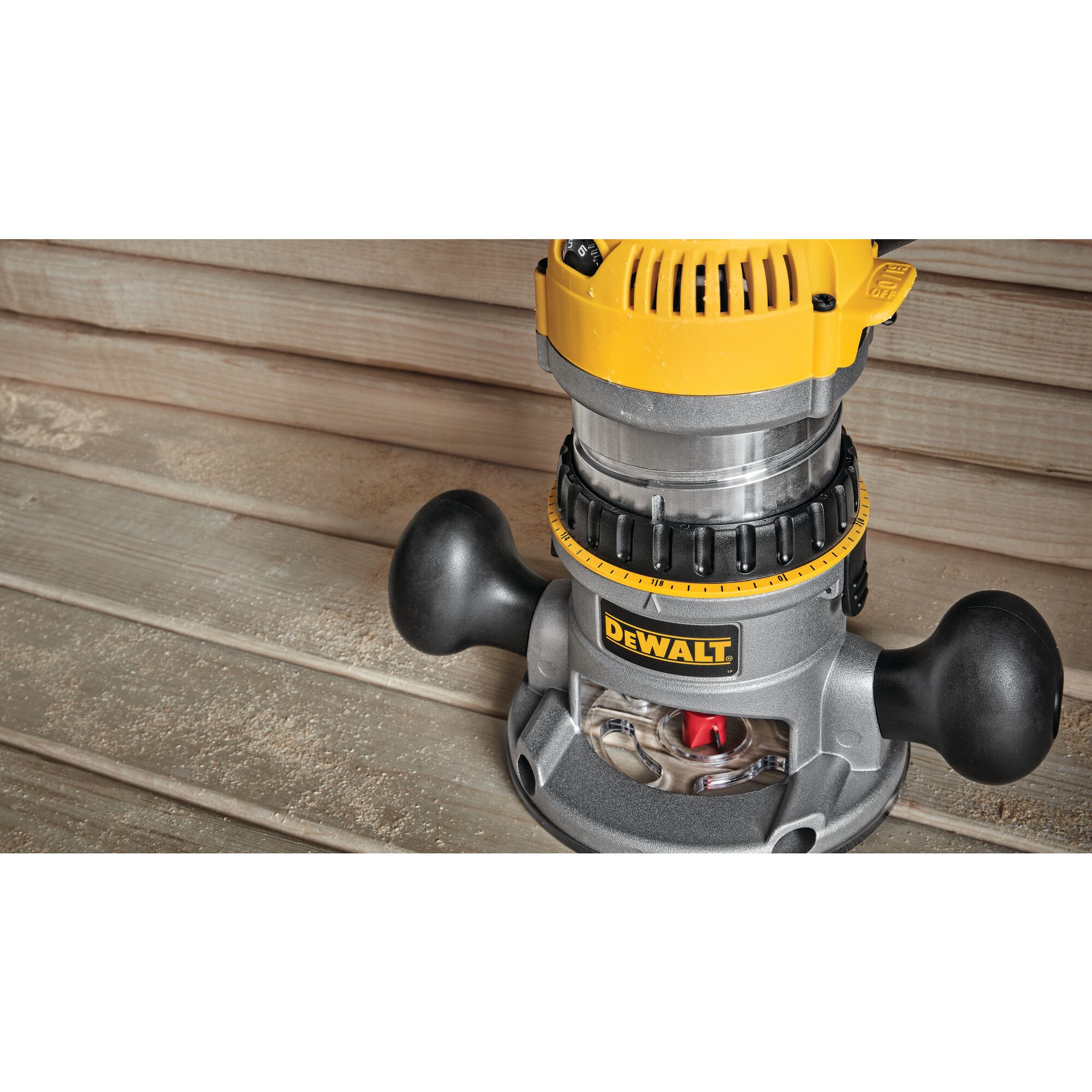DEWALT Router, Variable Speed, Fixed Base, 2-1/4 HP (DW618K) Yellow 