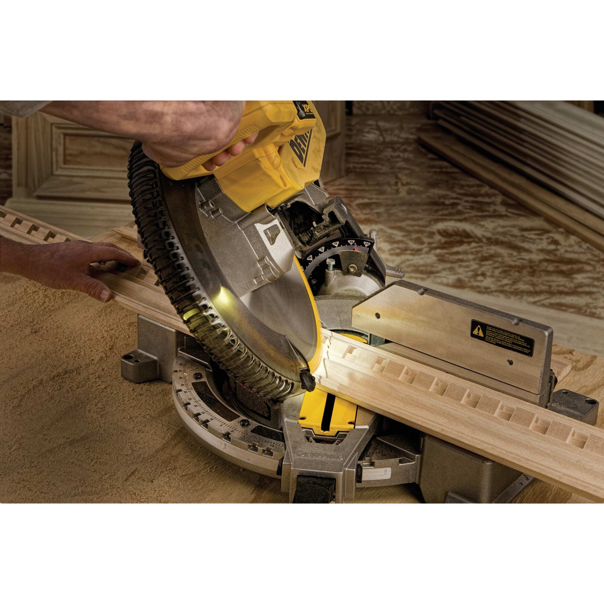 12 in. 305mm Double Bevel Compound Miter Saw with CUTLINE Blade