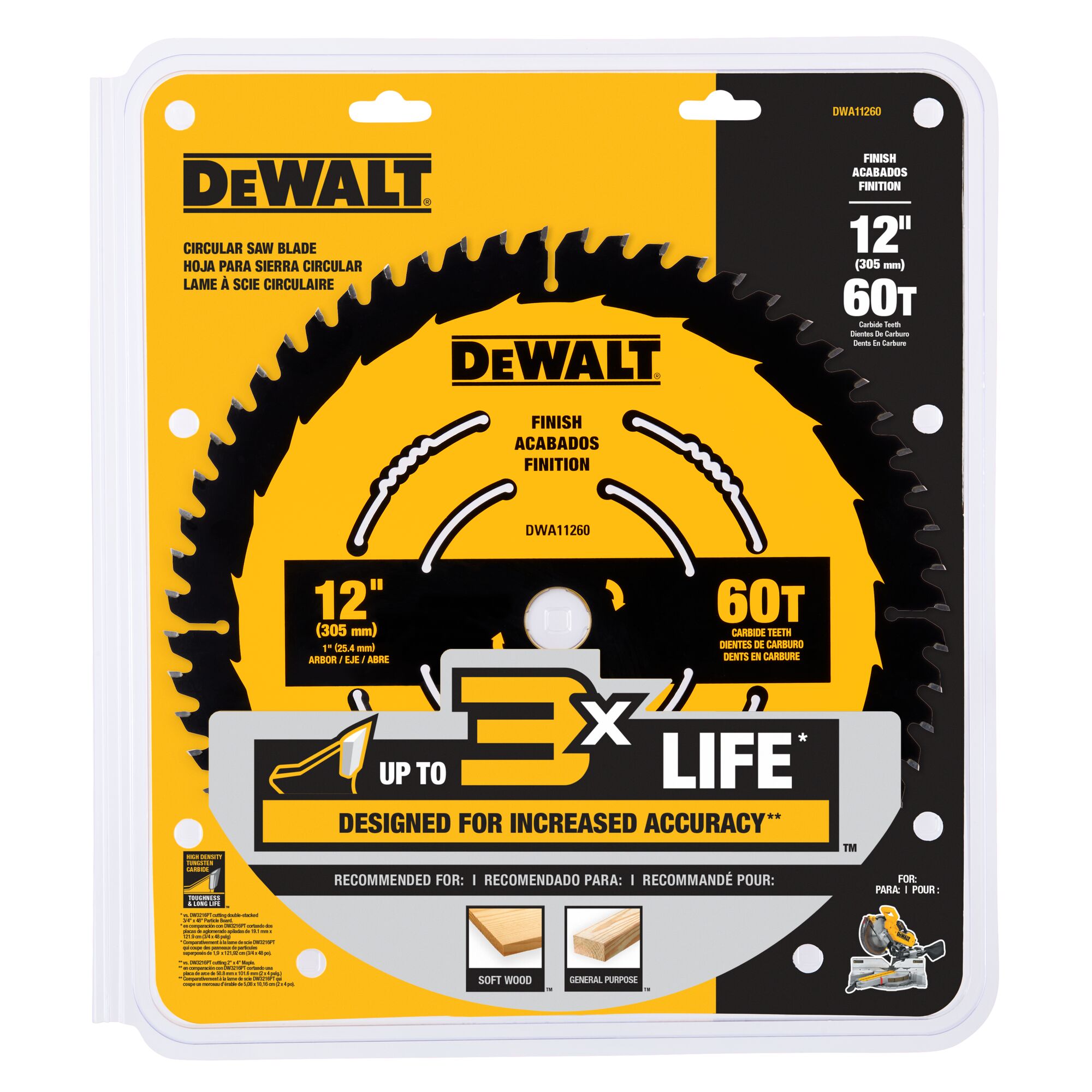 12 in Finish Saw Blade 60 Tooth DEWALT