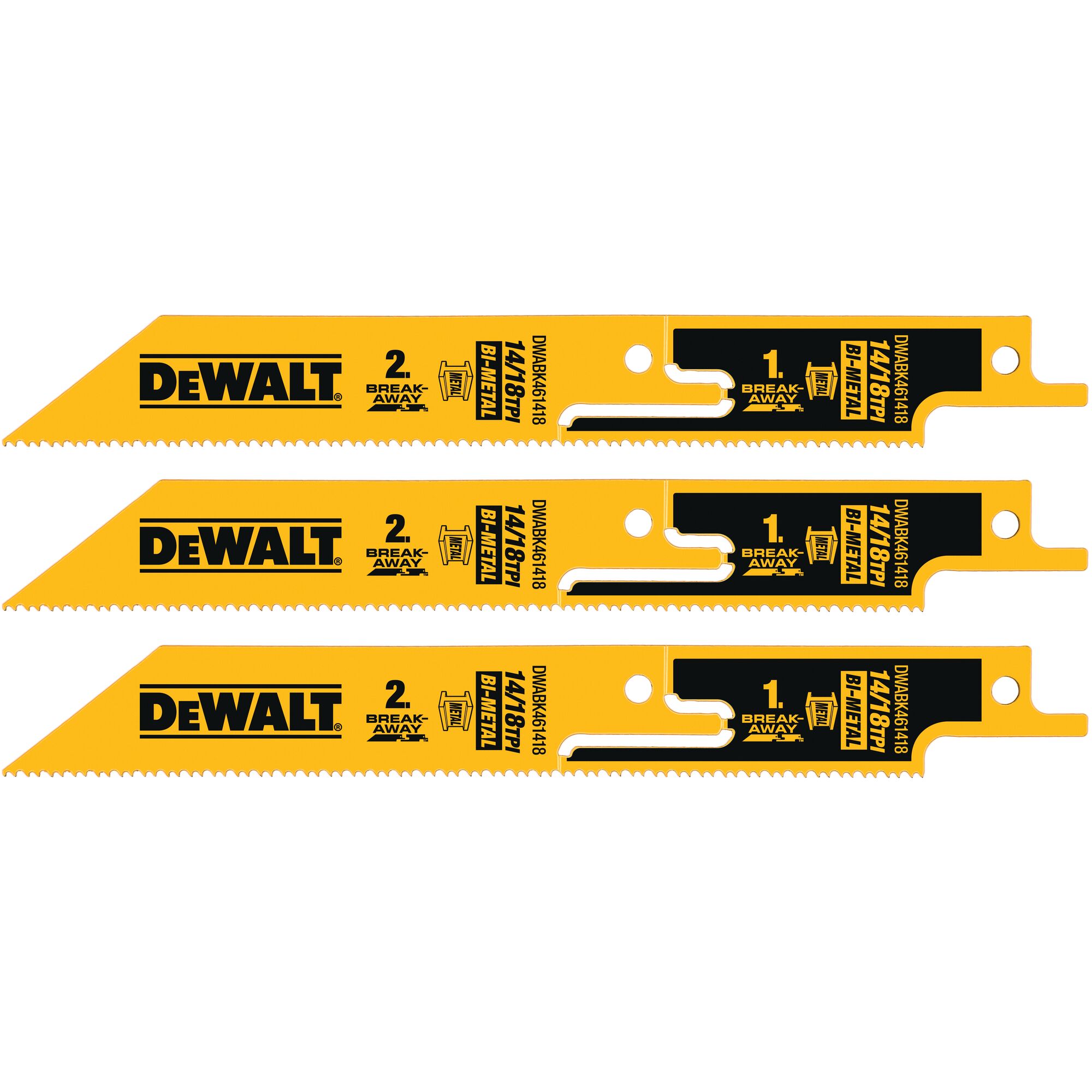 BREAKAWAY Reciprocating Saw Blades. Two Blades in One DEWALT