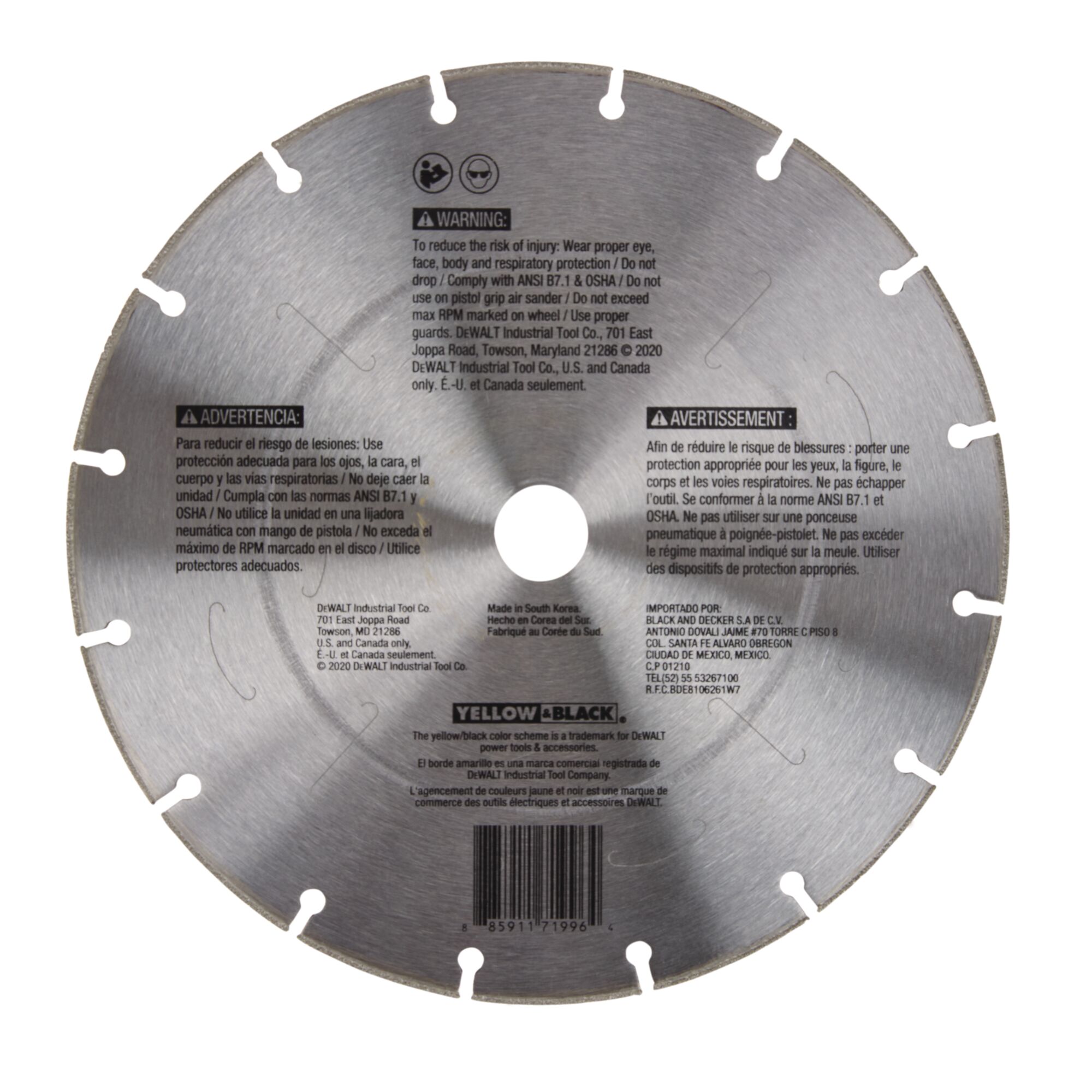 FLEXVOLT 9 in. Metal Cutting Diamond Wheel DEWALT