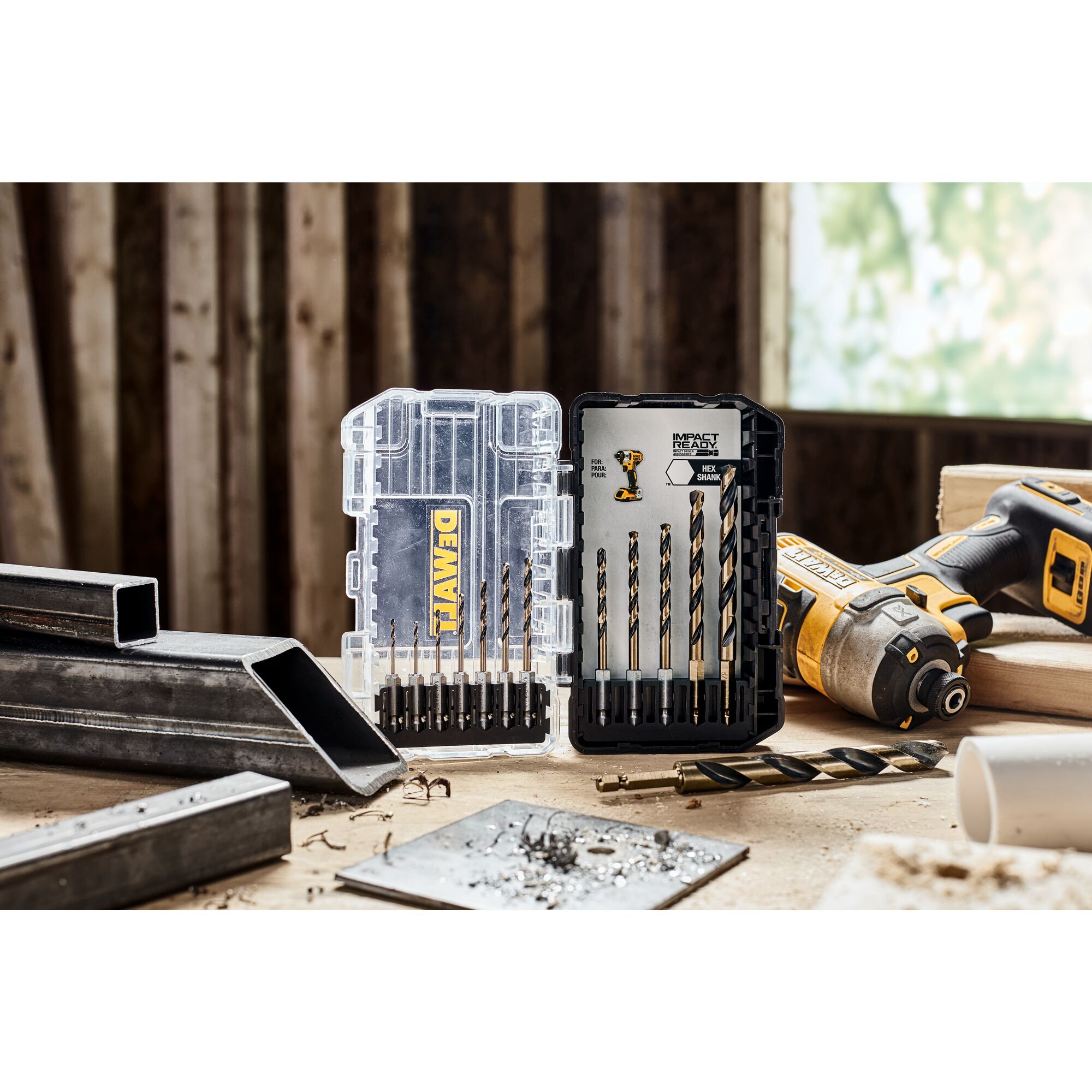 Dewalt black and best sale gold drill bit set