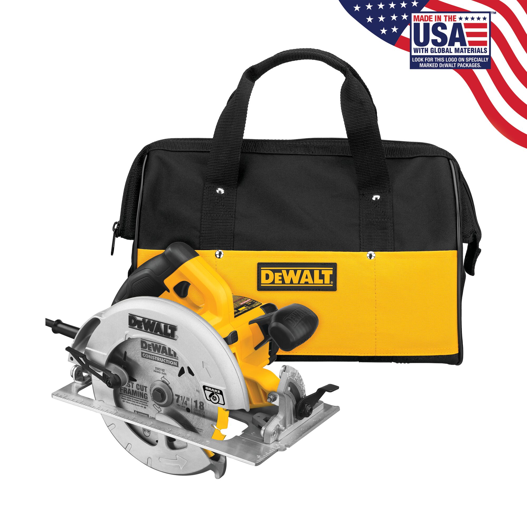 7 1 4 in. Lightweight Circular Saw with Contractor Bag DEWALT