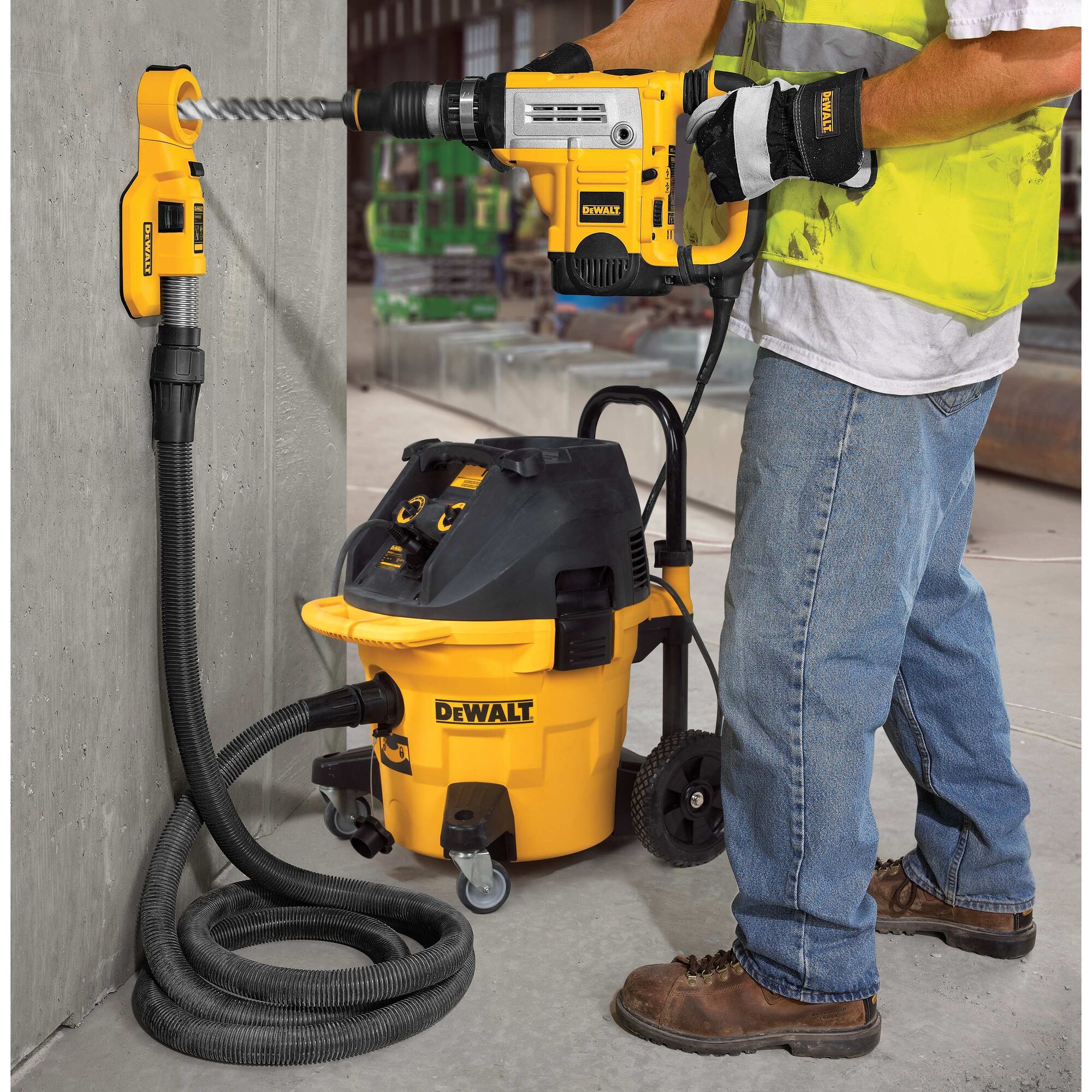 Large Hammer Dust Extraction Hole Cleaning DEWALT