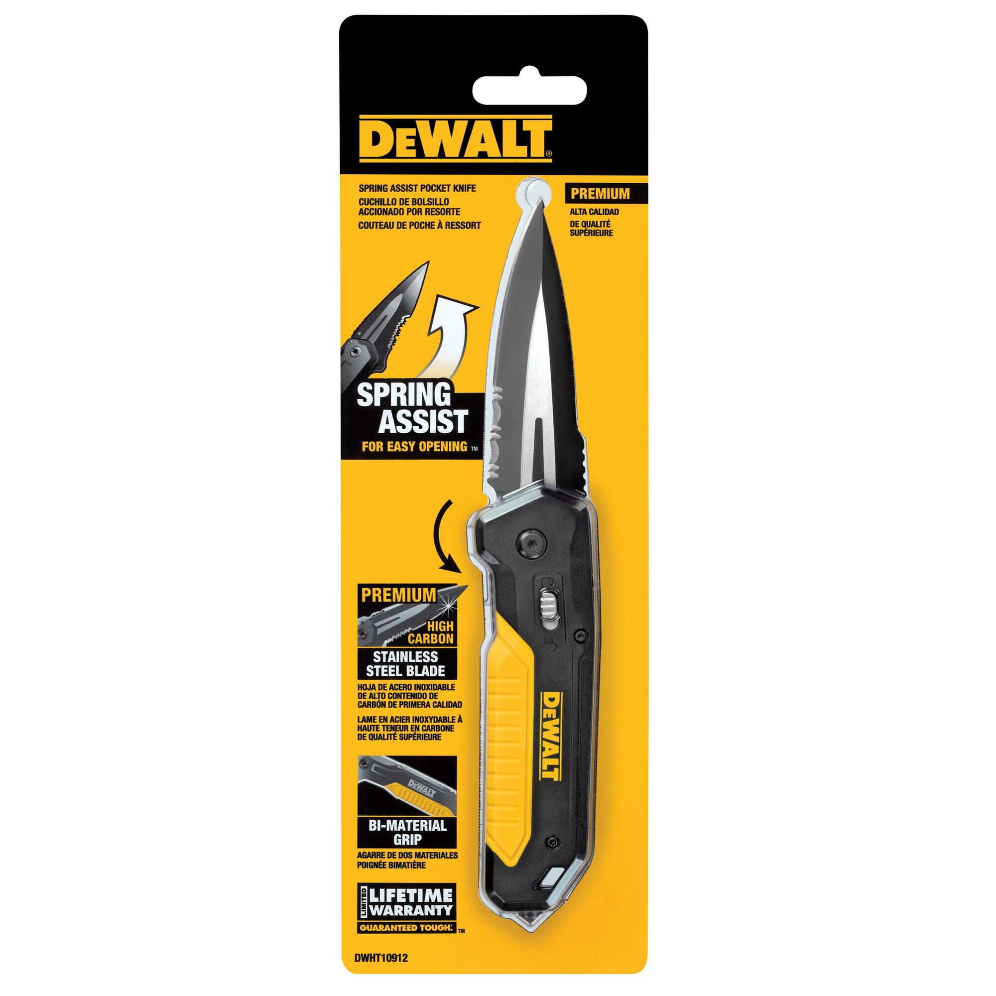 Premium Spring Assist Pocket Knife DEWALT