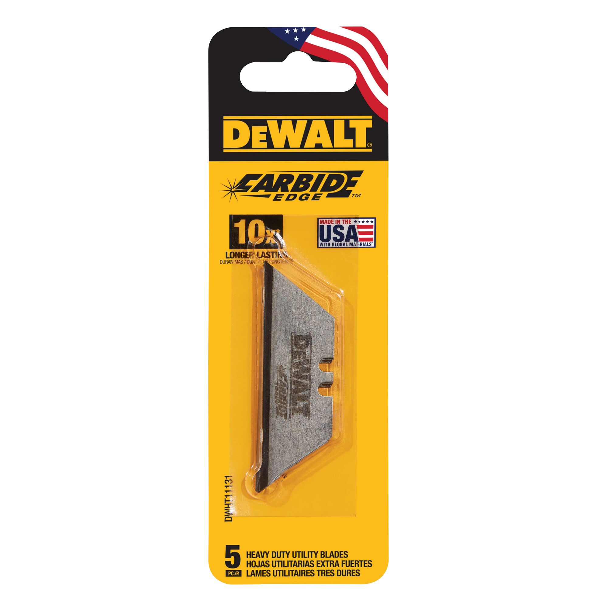 Carbide Utility Blades 5 Pack DEWALT