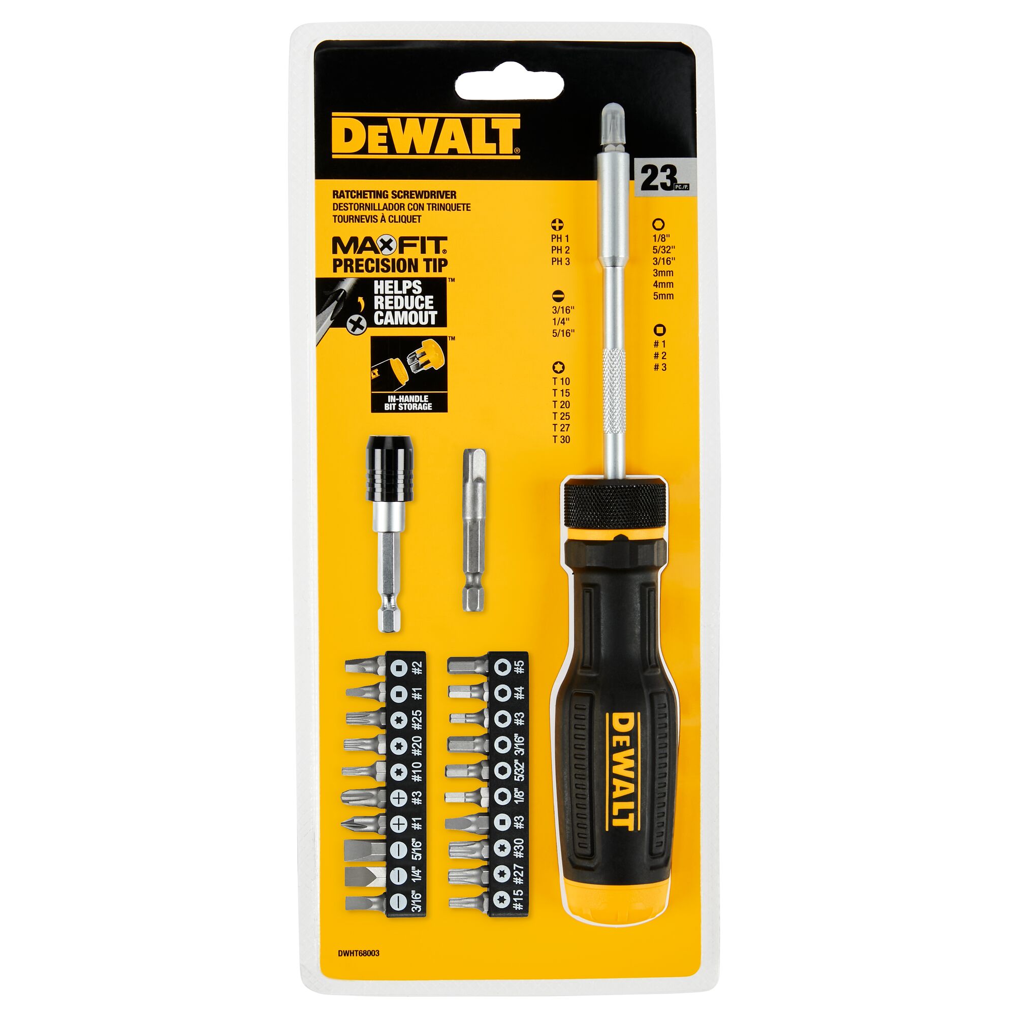 MAX FIT Ratcheting Multi Bit 23 pc. DEWALT