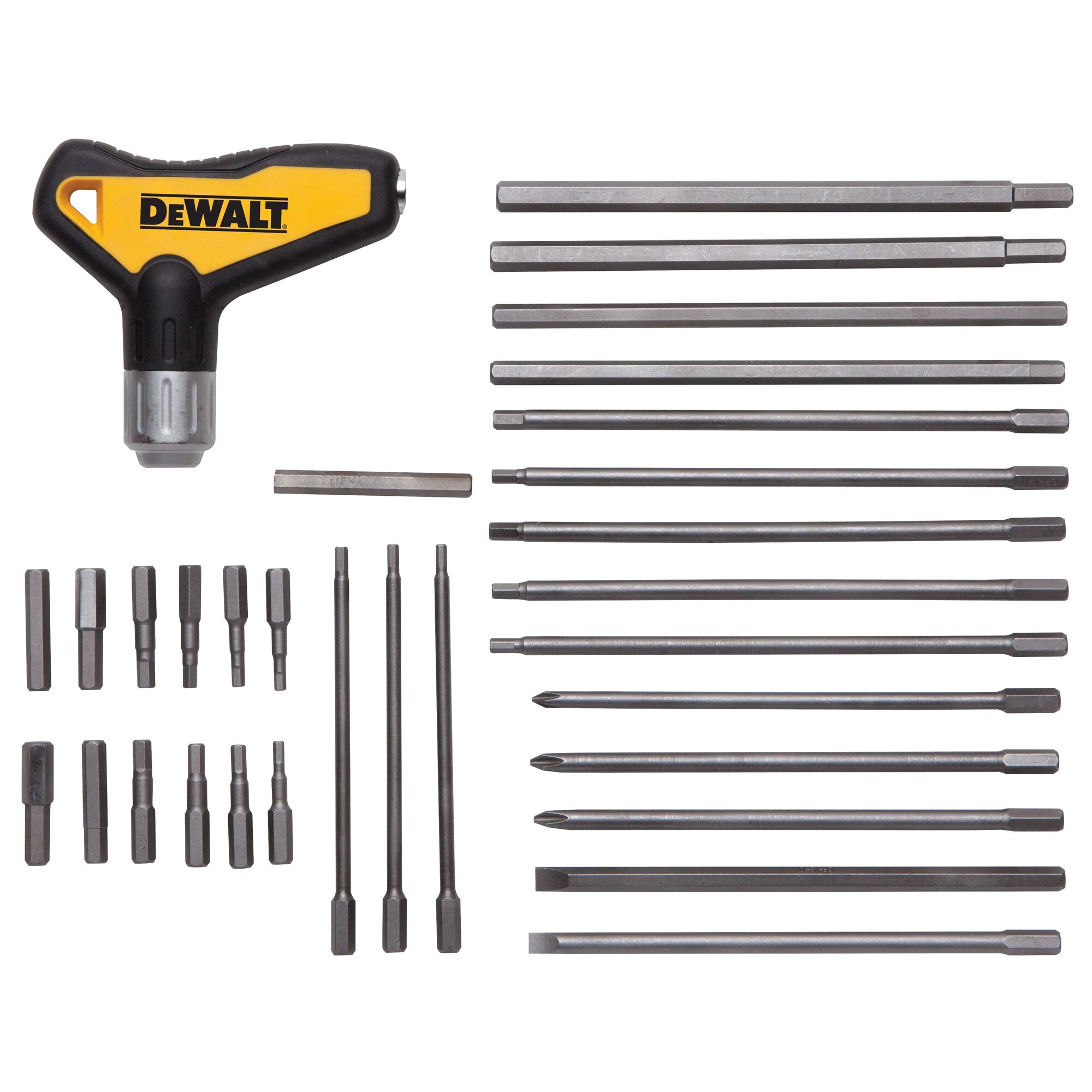 31 pc Ratcheting T Handle Hex Key Set DEWALT