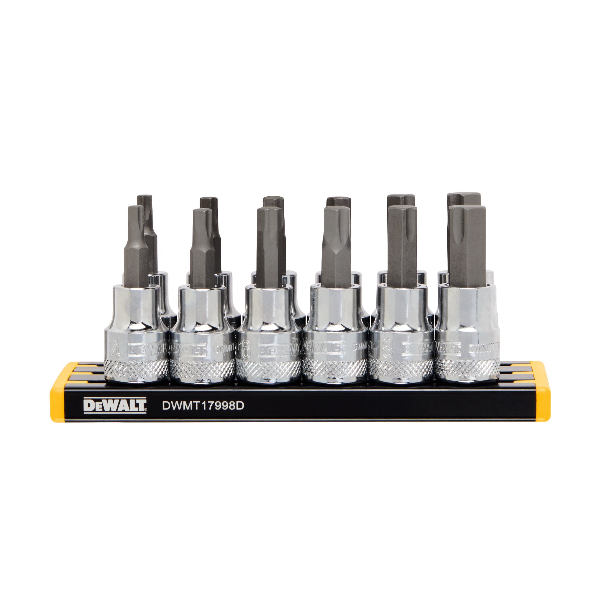 3 8 in. Drive SAE MM Hex Bit Socket Set 12 pc. DEWALT