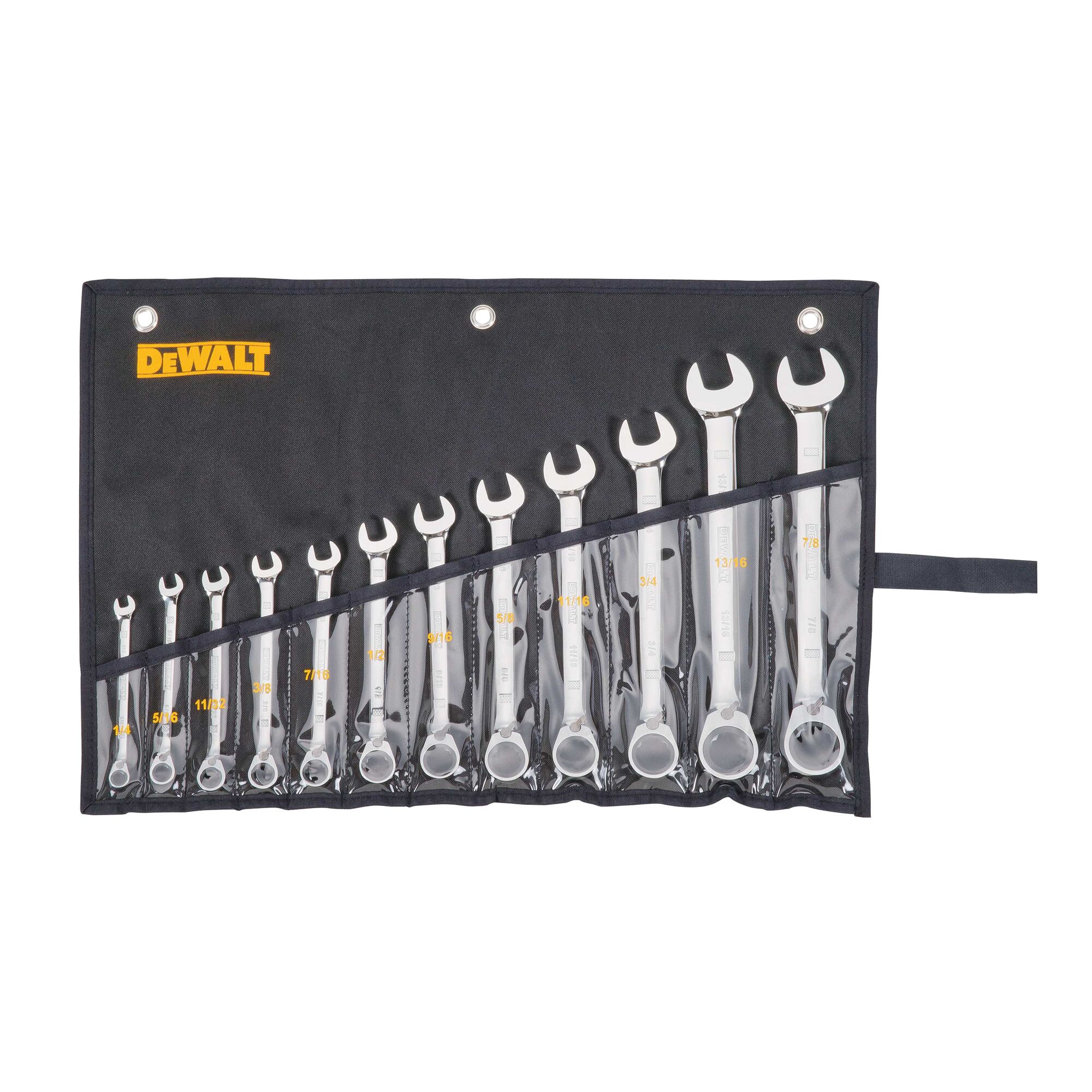 Reversible Ratcheting Wrench Set 12 pc DEWALT