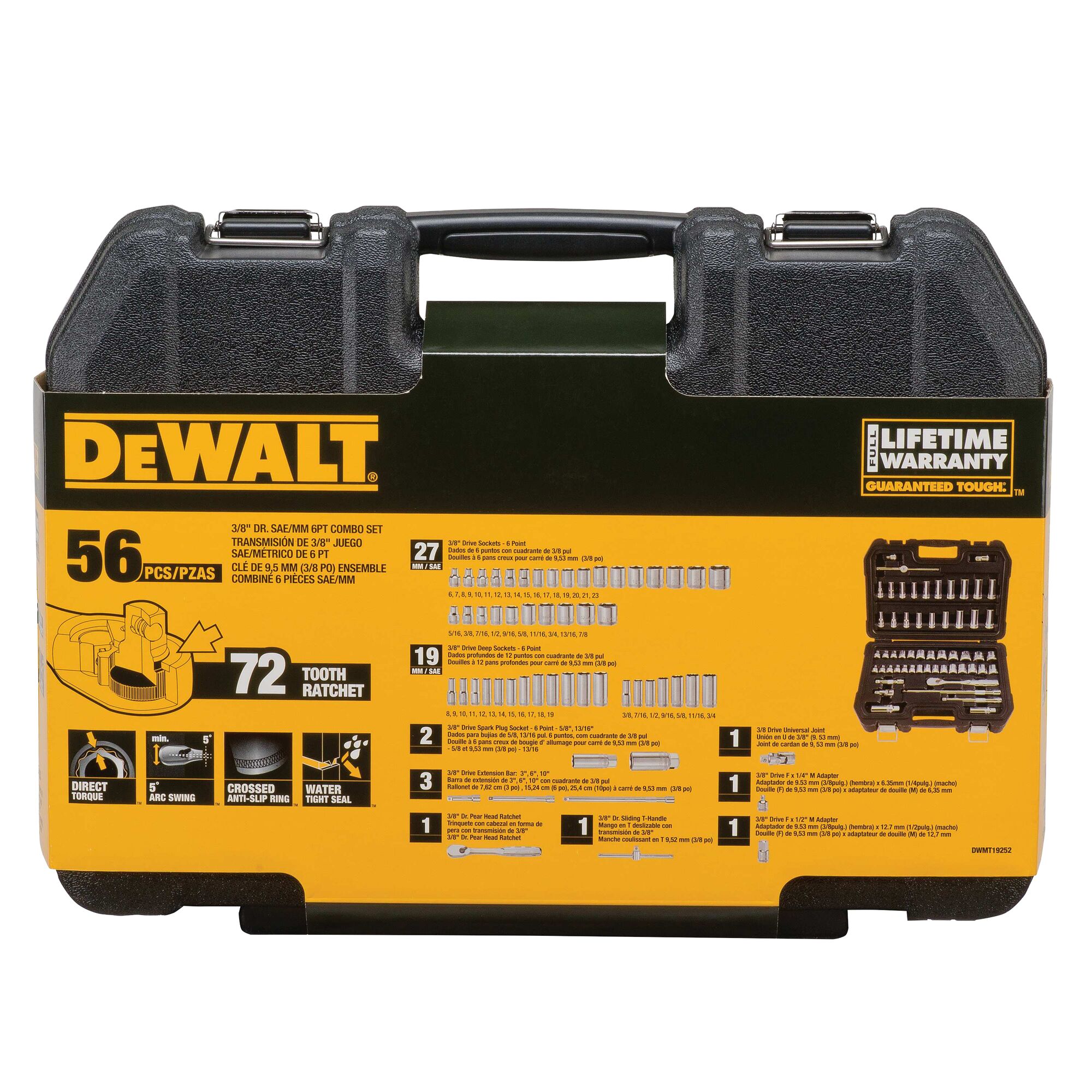 Dewalt 12 point socket outlet set