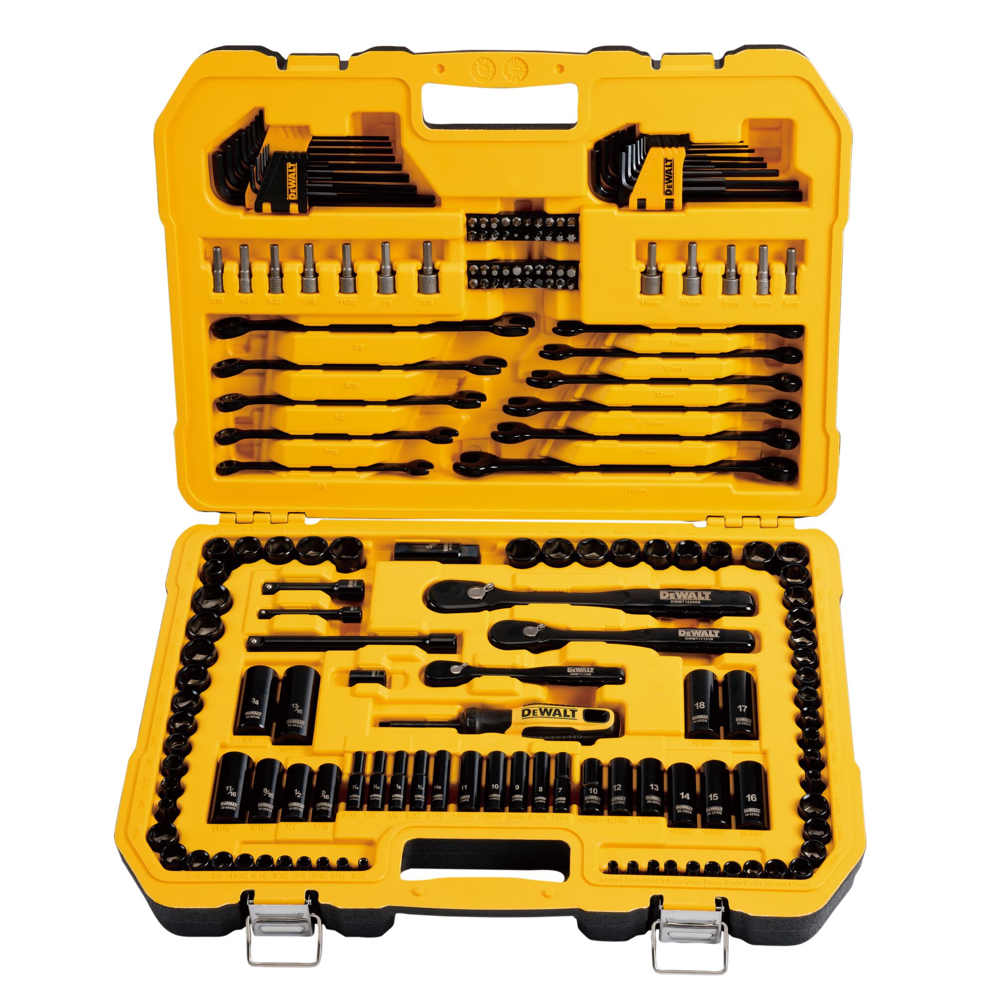 Black Chrome Mechanics Tool Set 184 pc. DEWALT