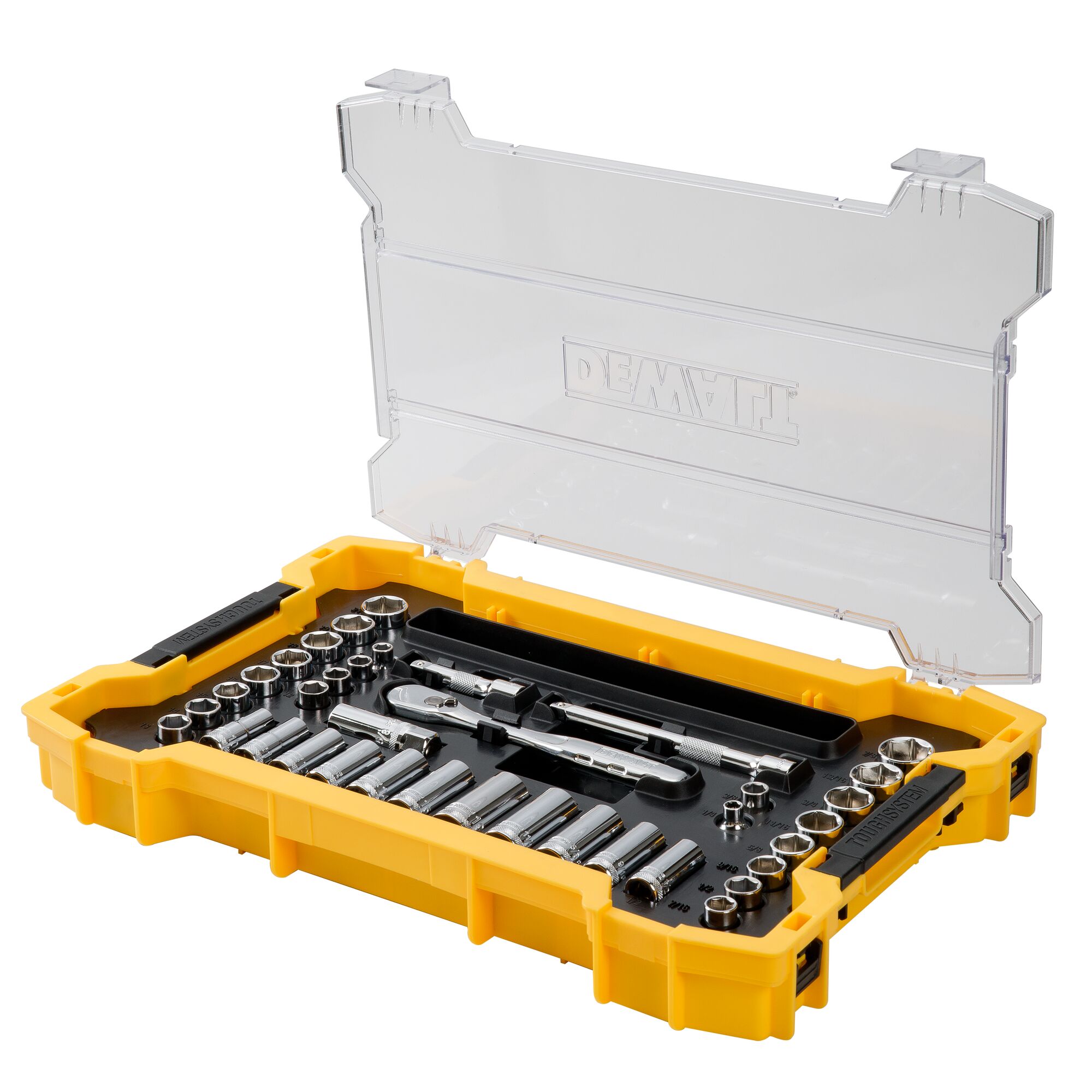 37 pc. 3 8 in. Drive Socket Set with ToughSystem 2.0 Tray and Lid