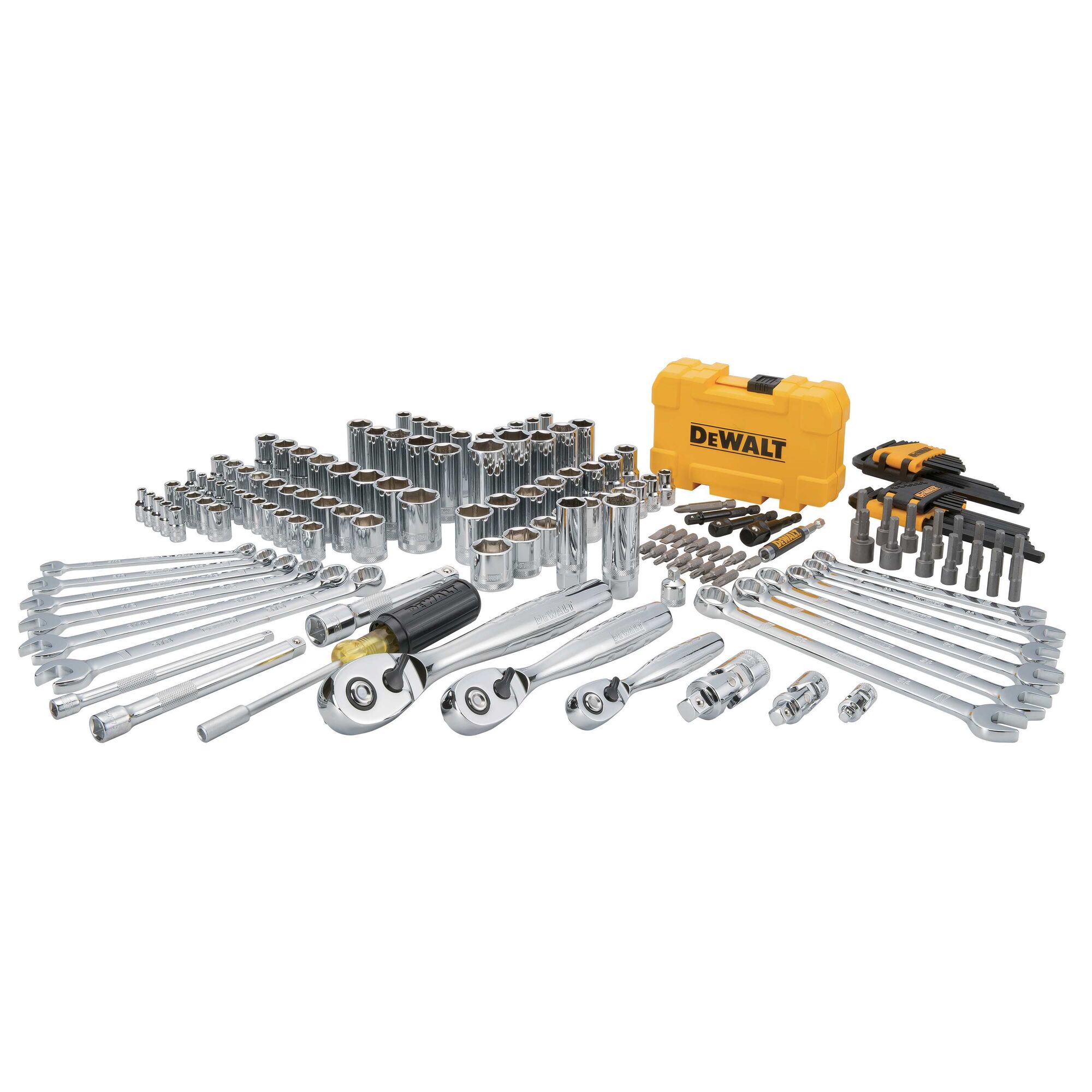 142 pc. 1/4 in. & 3/8 in. Drive Mechanics Tool Set | DEWALT