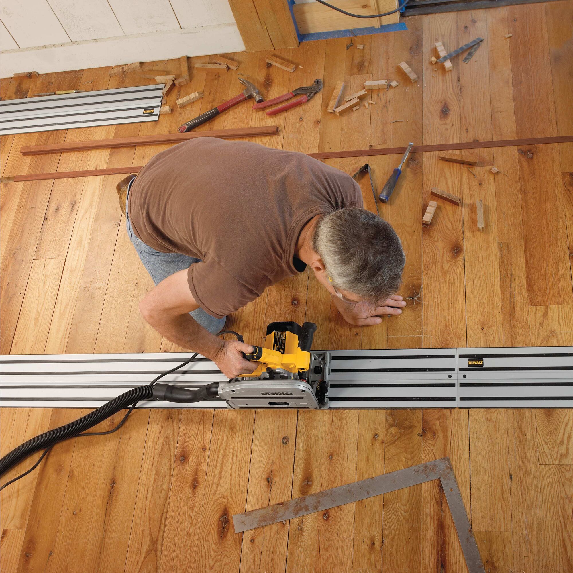 Dewalt guide rail deals set