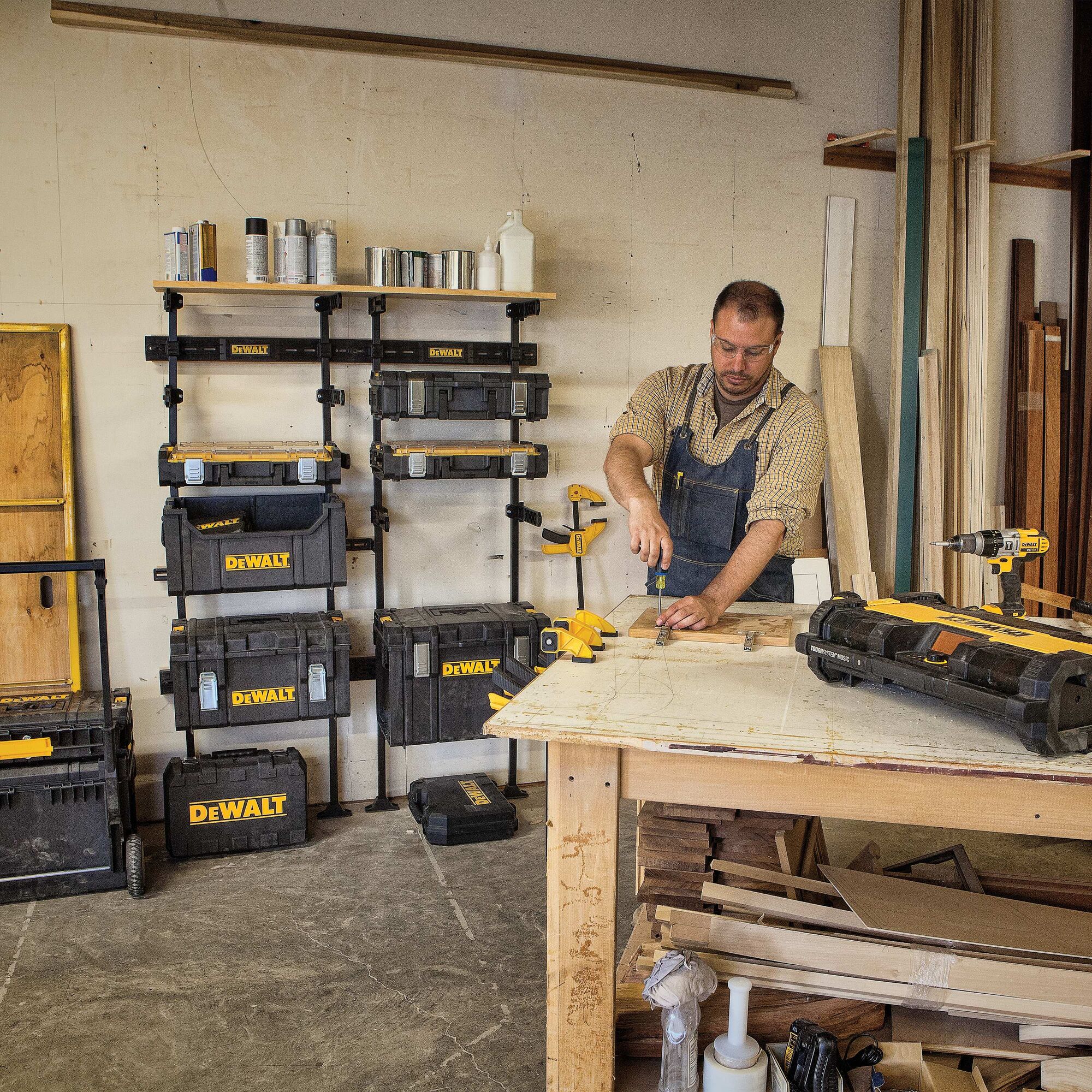 Dewalt battery best sale storage rack